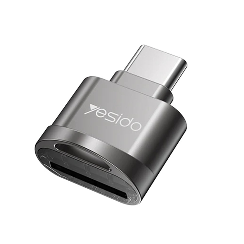 Yesido - Card Reader (GS19) - OTG Adapter, Type-C to TF Card - Grey