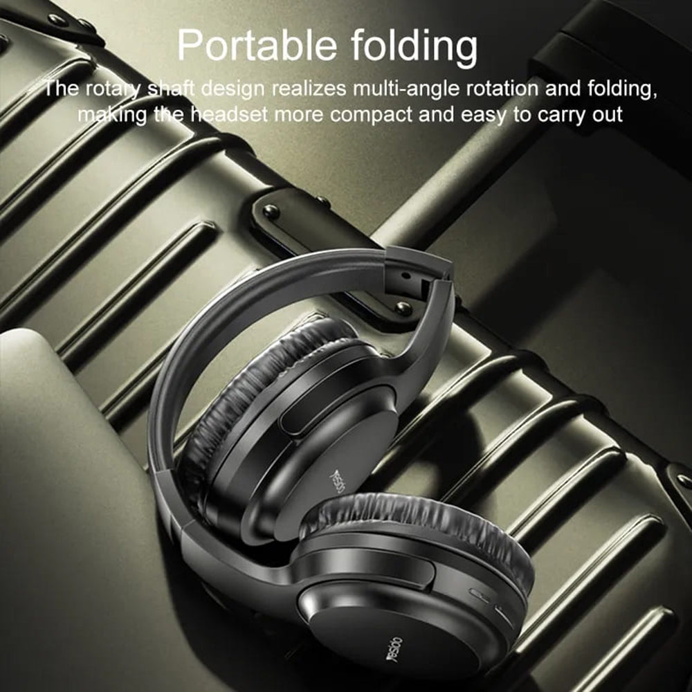 Yesido - Wireless Headphones (EP04) - Bluetooth 5.3, Foldable, Jack 3.5mm - Black
