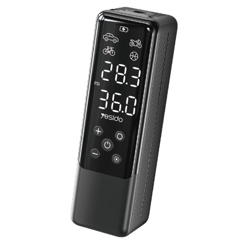 Yesido - Car Compressor (VC05) - Portable, Digital Display, Flashlight, 50W - Black