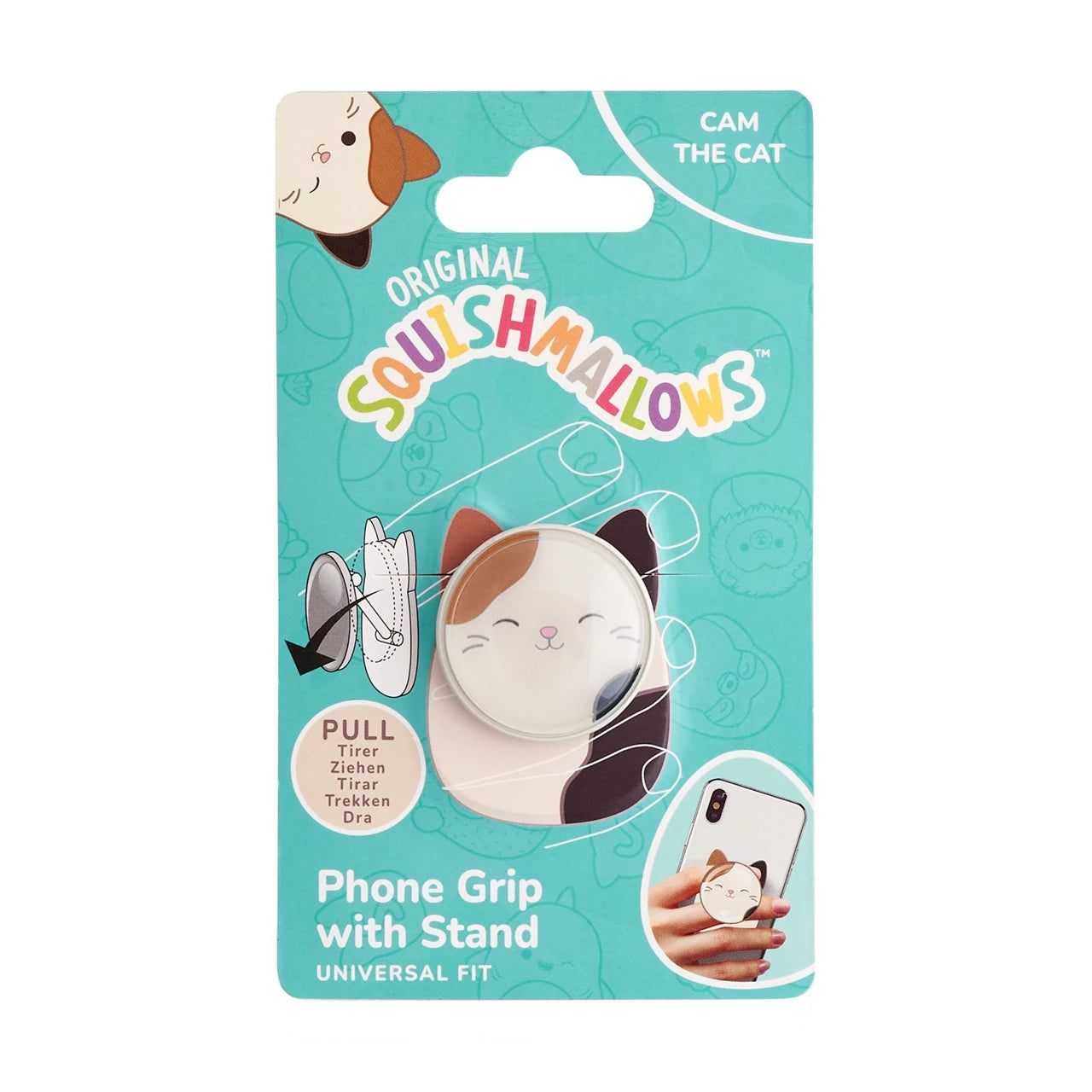 Lazerbuilt Squishmallows Cam the Cat – Universal Phone Grip & Βάση Στήριξης