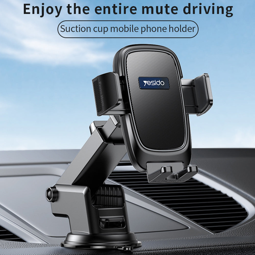 Yesido - Car Holder (C262) - Gravity Grip, for Dashboard and Windshield - Black