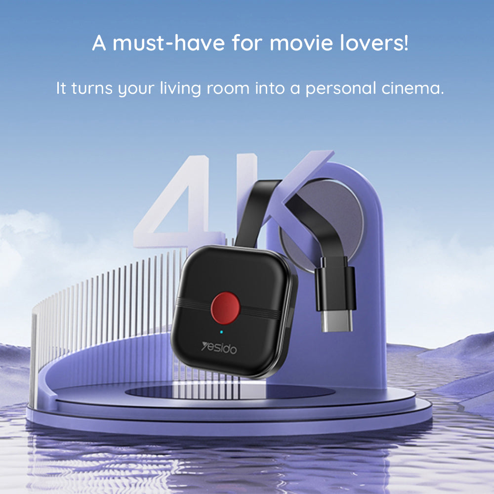 Yesido - Wireless Screen Display Receiver TV10 2.4G - High-Definition, HDMI - Black