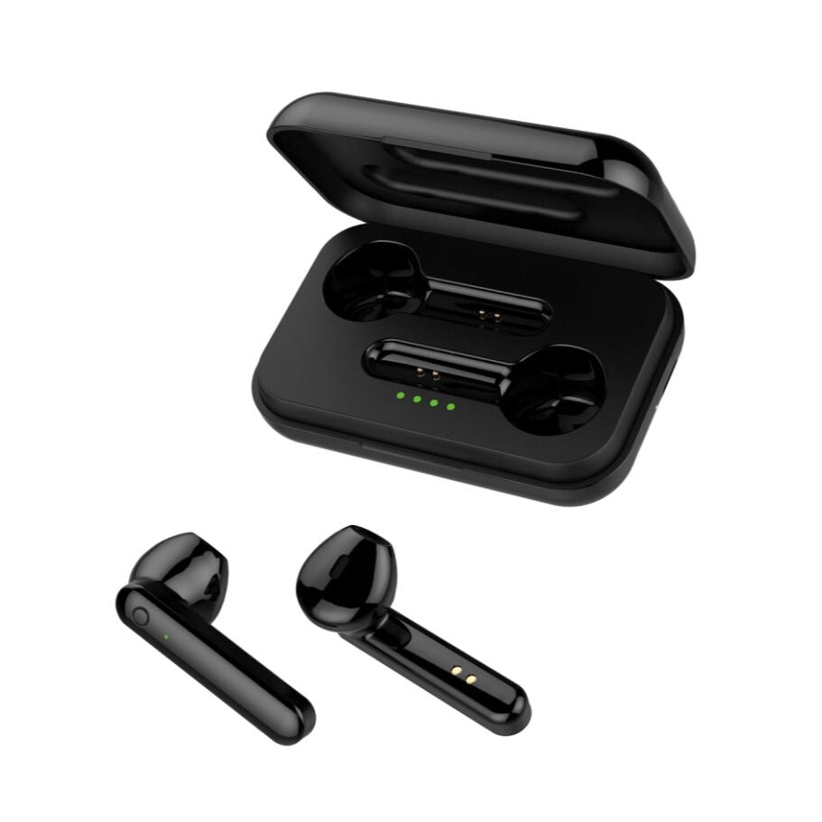 Forever - True Wireless  Earphones - Black -  Ακουστικά με Θήκη Φόρτισης σε μαύρο χρώμα