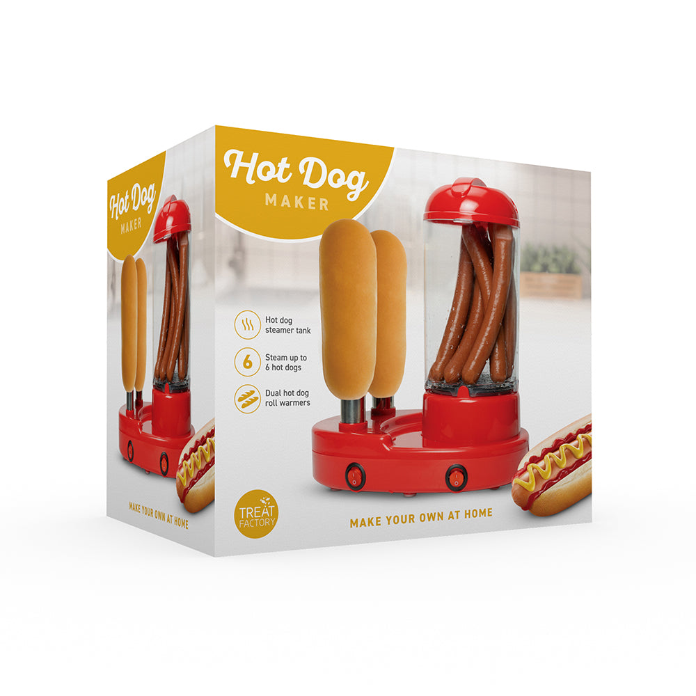 The Source – Hot Dog Maker – Συσκευή για Χοτ Ντογκ με Δοχείο για Ψωμάκια & Σχάρα για Λουκάνικα