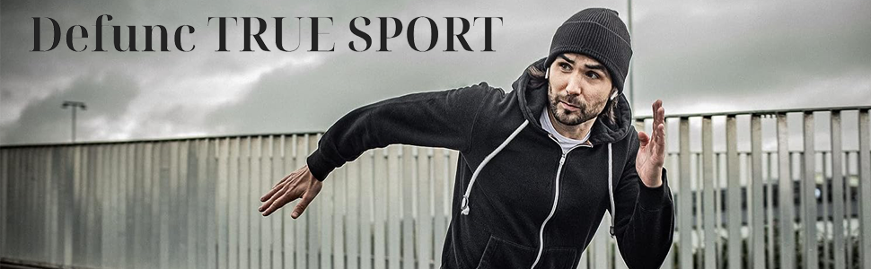 Defunc TRUE SPORT Bluetooth 5.2 Ασύρματα Αθλητικά True Wireless Ακουστικά με θήκη (μαύρο)