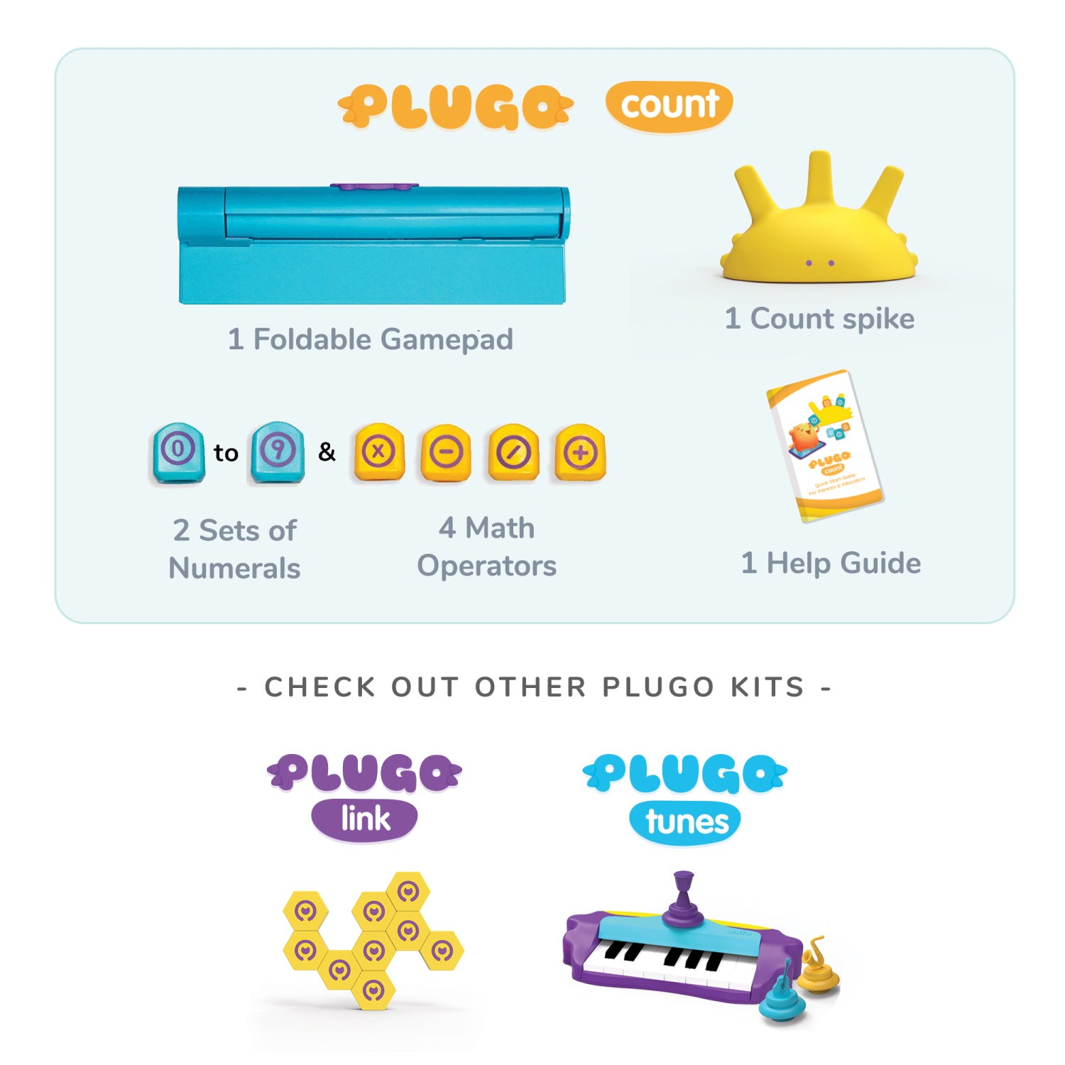 Plugo Count by PlayShifu Σύστημα παιδικού παιχνιδιού Επαυξημένης Πραγματικότητας μαθηματικών με Ιστορίες & Puzzles