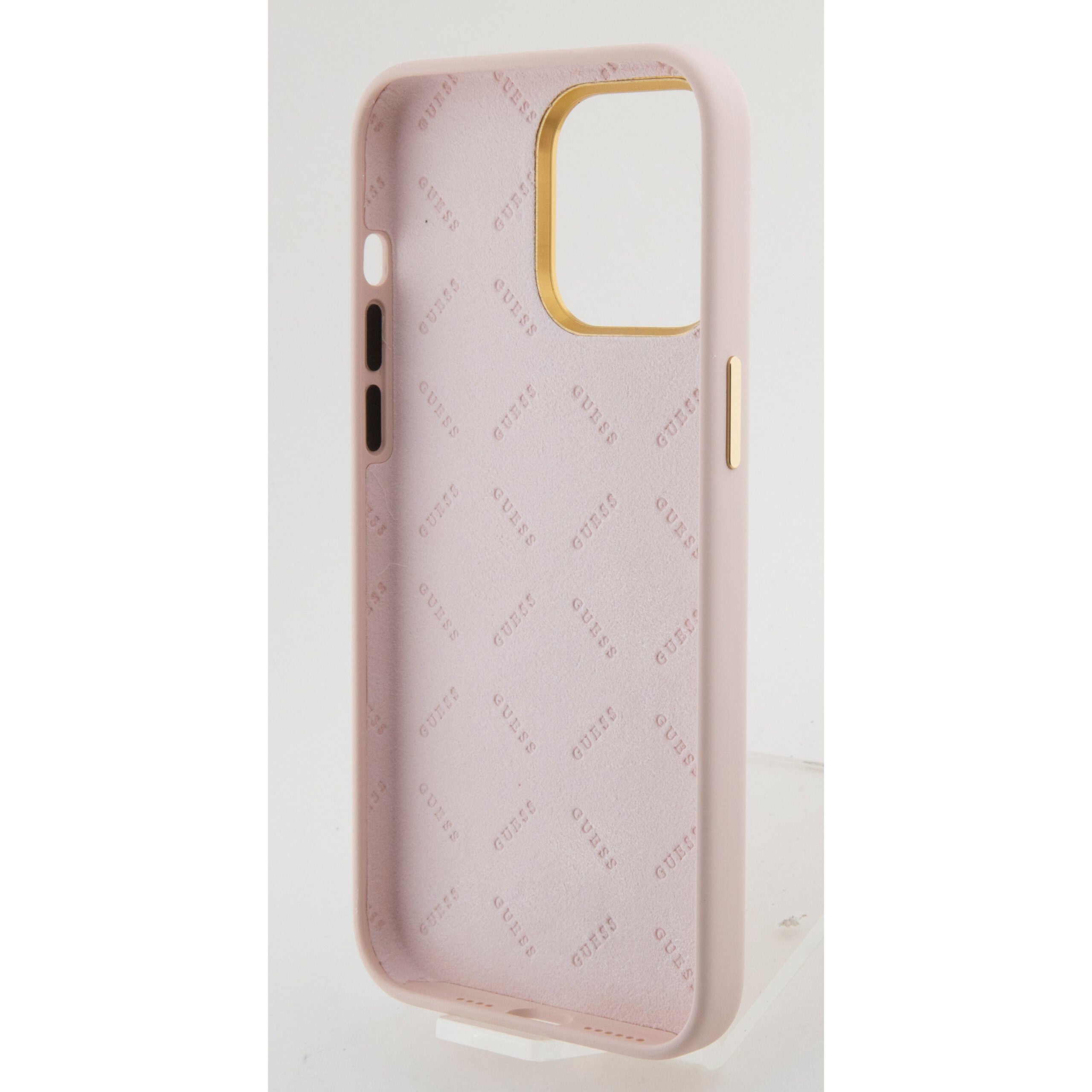 Guess “Vintage Script Gold Logo Collection” Σκληρή Θήκη προστασίας από σιλικόνη – Apple iPhone 15 Pro Max (Ροζ  – GUHCP15XSMBSLP)