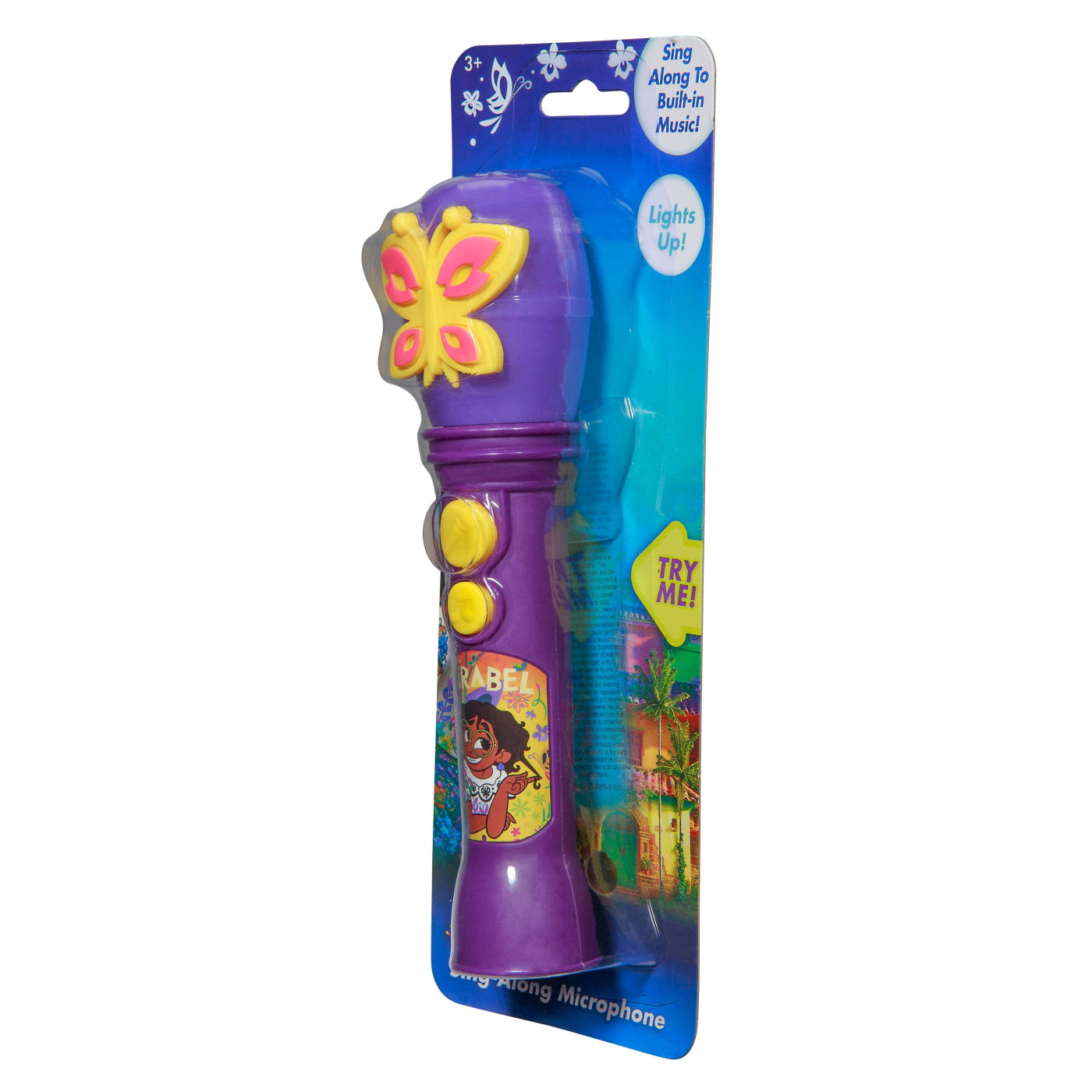 eKids Encanto Ασύρματο Μικρόφωνο Karaoke για παιδιά με ενσωματωμένη μουσική, φωτισμό, Sound Effects (EN-070) (Μωβ/Ροζ)