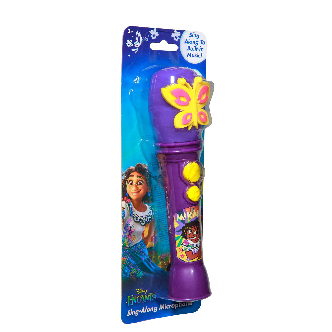 eKids Encanto Ασύρματο Μικρόφωνο Karaoke για παιδιά με ενσωματωμένη μουσική, φωτισμό, Sound Effects (EN-070) (Μωβ/Ροζ)
