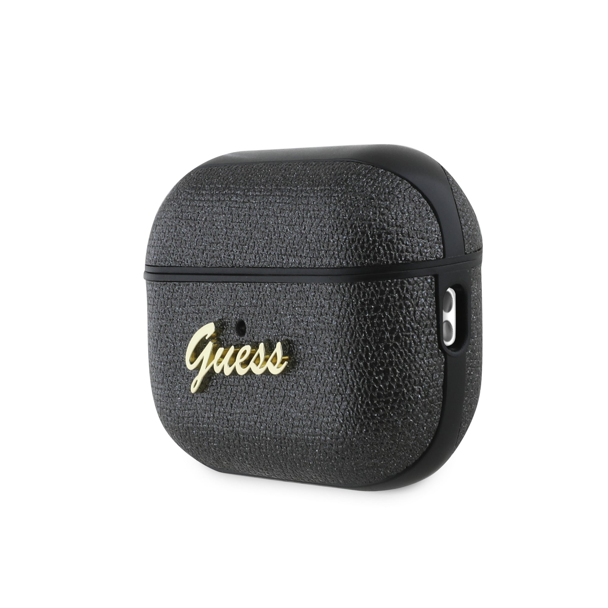 Guess “4G Charm Collection” Θήκη προστασίας απο Σιλικόνη για Apple Airpods Pro 2 με χρυσό κρεμαστό στολίδι σε σχήμα καρδιάς (Μαύρο)