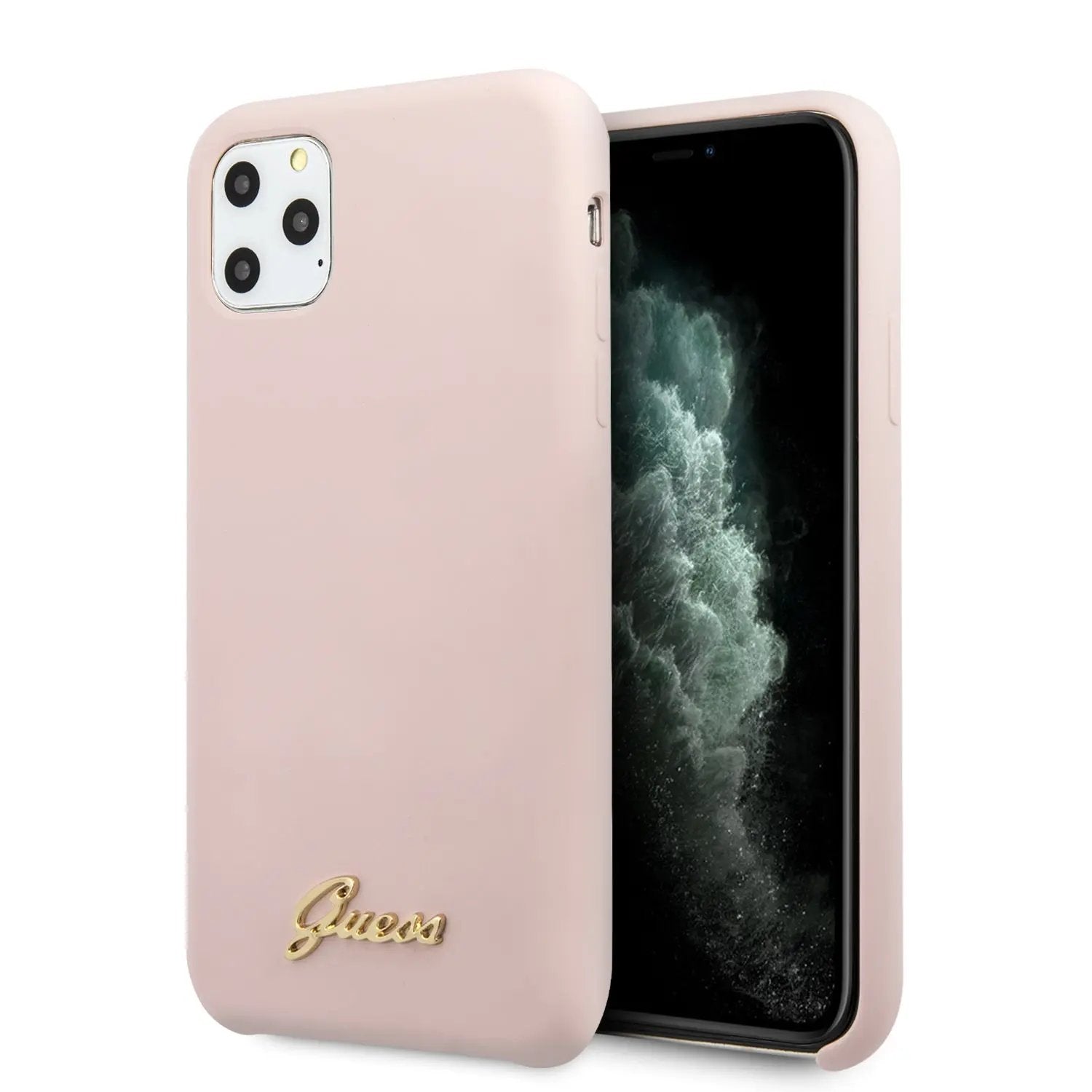 Guess “Vintage Script Gold Logo Collection” Σκληρή Θήκη προστασίας από σιλικόνη – Apple iPhone 11 Pro (Light Pink  – GUHCN58LSLMGLP) – PhoneBazaar