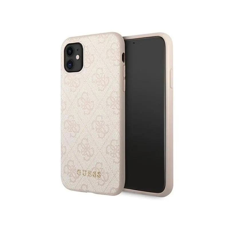 Guess “4g Logo Collection” Script Metal Logo Θήκη Προστασίας Απο Δερματινη – Iphone 11 (ροζ) – PhoneBazaar