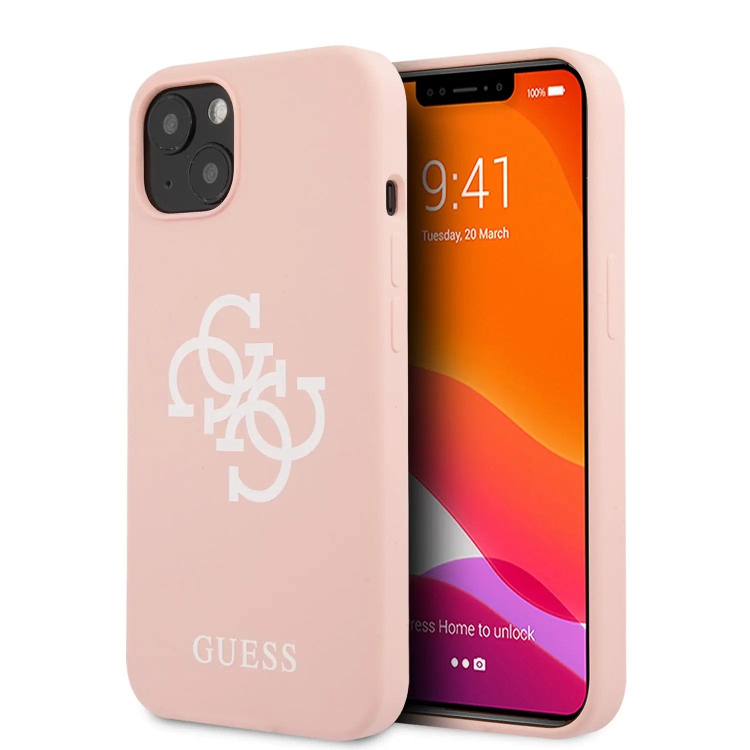 Guess "4g Logo Collection" Θήκη Προστασίας Απο Σιλικόνη – Iphone 13 (ροζ) – PhoneBazaar
