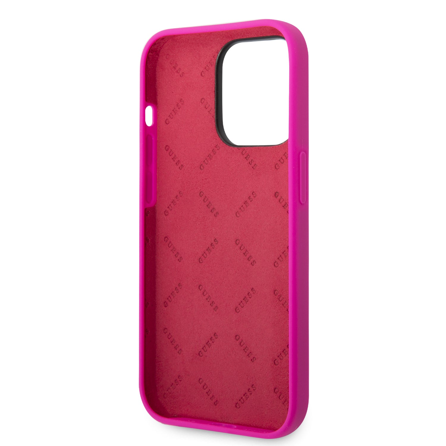Guess “Vintage Script Gold Logo Collection” Σκληρή Θήκη προστασίας από σιλικόνη – Apple iPhone 14 Pro (Φουξια)