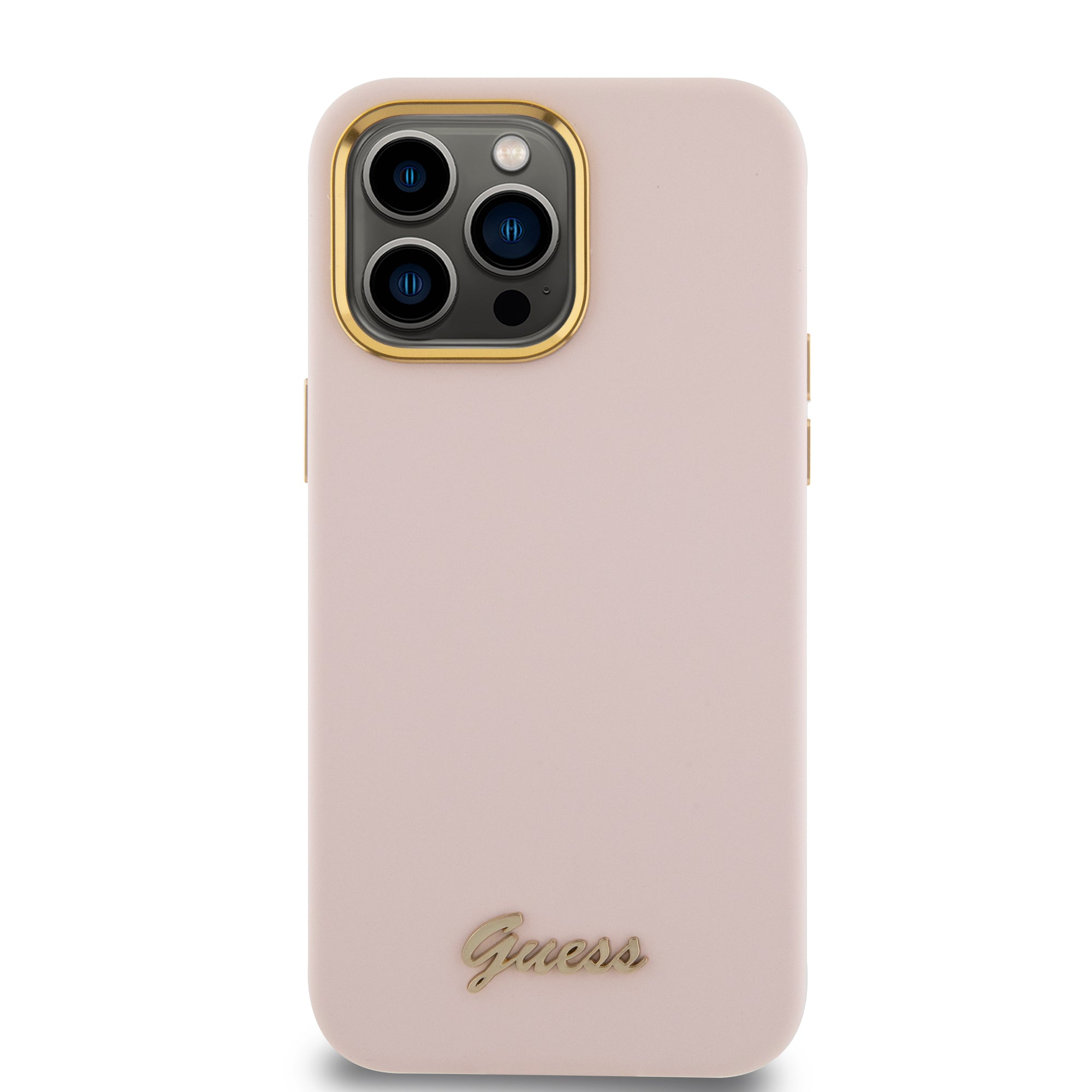 Guess “Vintage Script Gold Logo Collection” Σκληρή Θήκη προστασίας από σιλικόνη – Apple iPhone 15 Pro Max (Ροζ  – GUHCP15XSMBSLP)