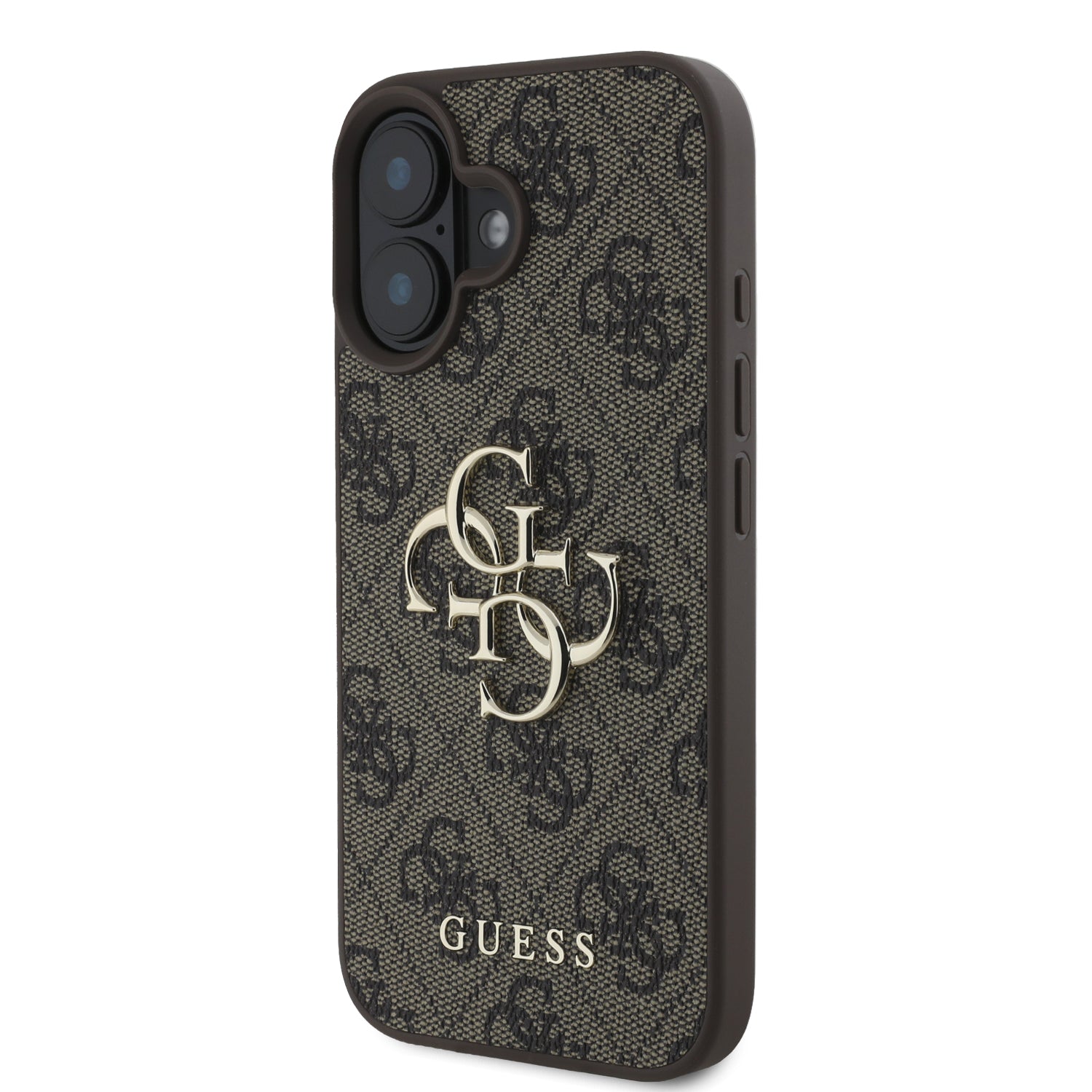 Guess “4G Logo Collection” Hard Case PU Case Θήκη προστασίας από δερματίνη – iPhone 16 (Καφε – GUHCP16S4GMGBR)