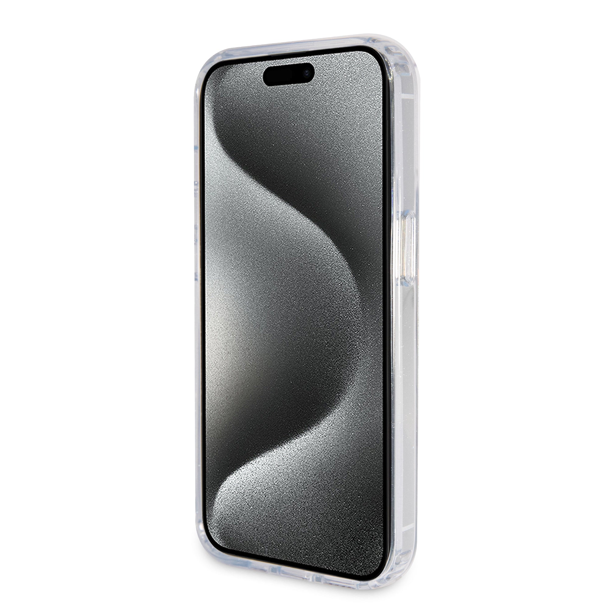 Guess MagSafe Ring Stand Glitter Hard Case Θήκη προστασίας από σιλικόνη – iPhone 15 Pro Max (Διάφανη – GUHMP15XHRSGSD)