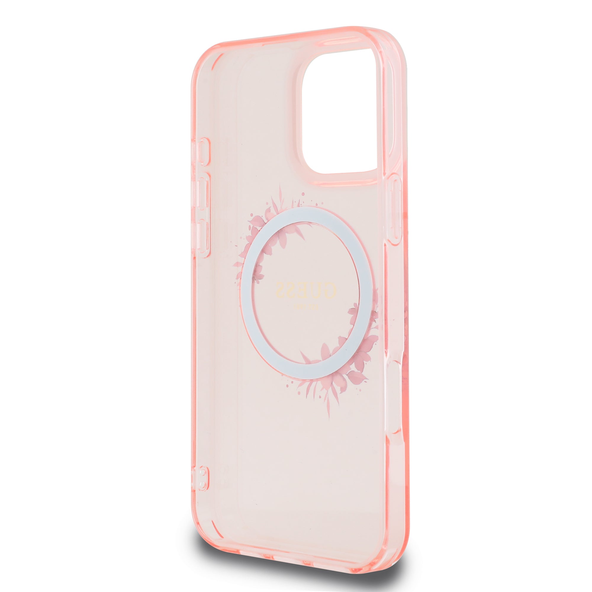 Guess Magsafe “Flower Wreath” Hard Case Θήκη προστασίας από σκληρό πλαστικό – iPhone 16 Pro (Ροζ – GUHMP16LHFWFCP)
