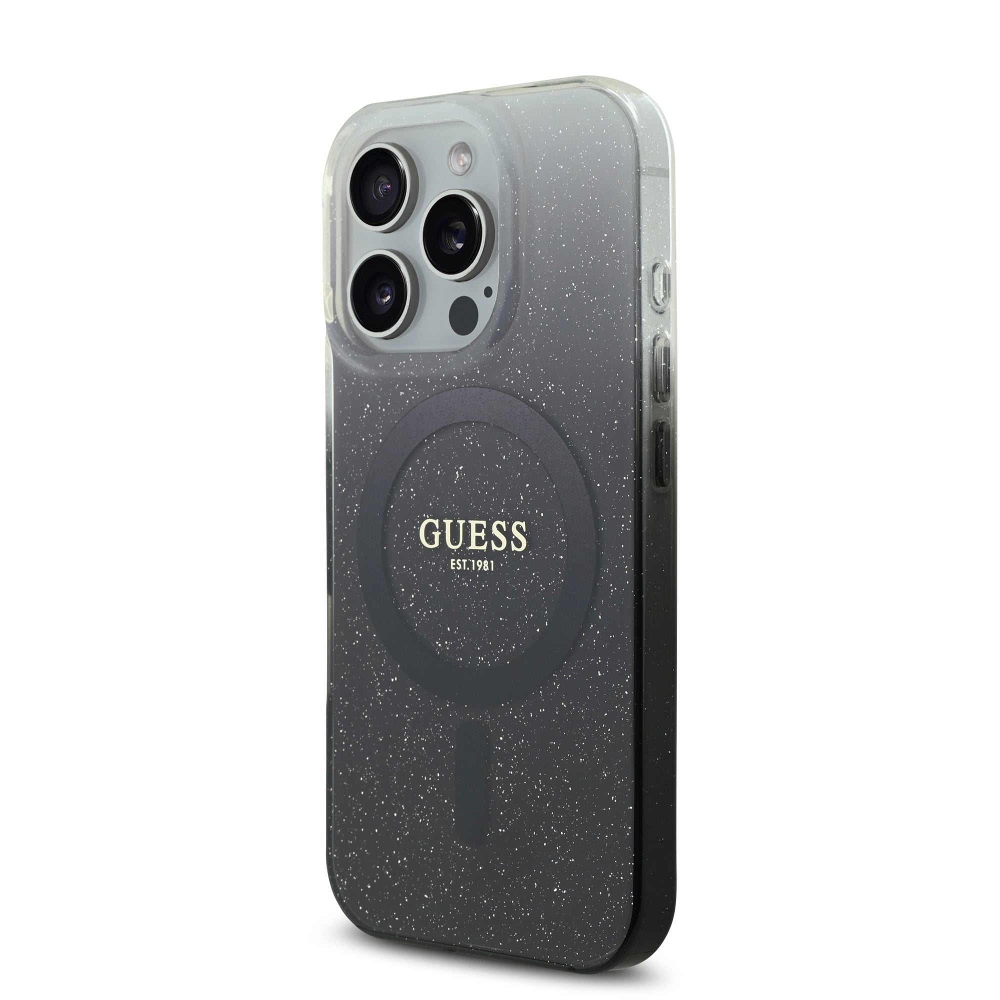 Guess Magsafe “Glitter Gradient” Hard Case Θήκη προστασίας από σκληρό πλαστικό – iPhone 16 Pro (Μαύρο – GUHMP16LHGRCELK)