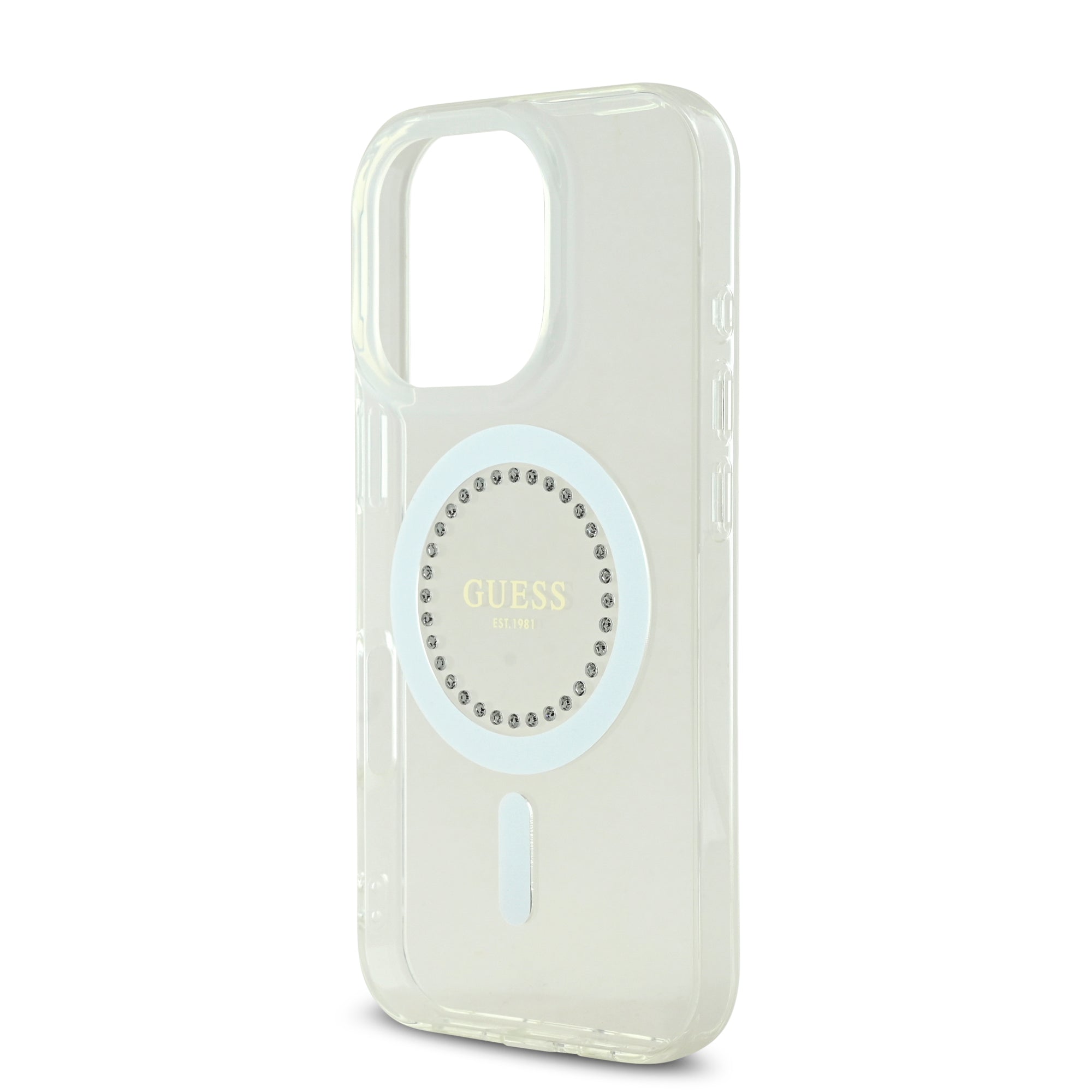 Guess Magsafe “Rhinestones” Hard Case Θήκη προστασίας από σκληρό πλαστικό – iPhone 16 Pro (Λευκό – GUHMP16LPFTDTEH)