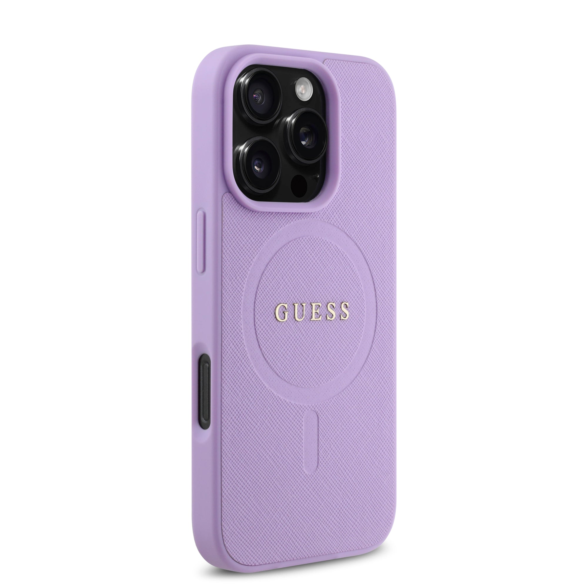 Guess Magsafe “Saffiano Collection" Hard Case Θήκη προστασίας από δερματίνη – iPhone 16 Pro (Μωβ – GUHMP16LPSAHMCU)