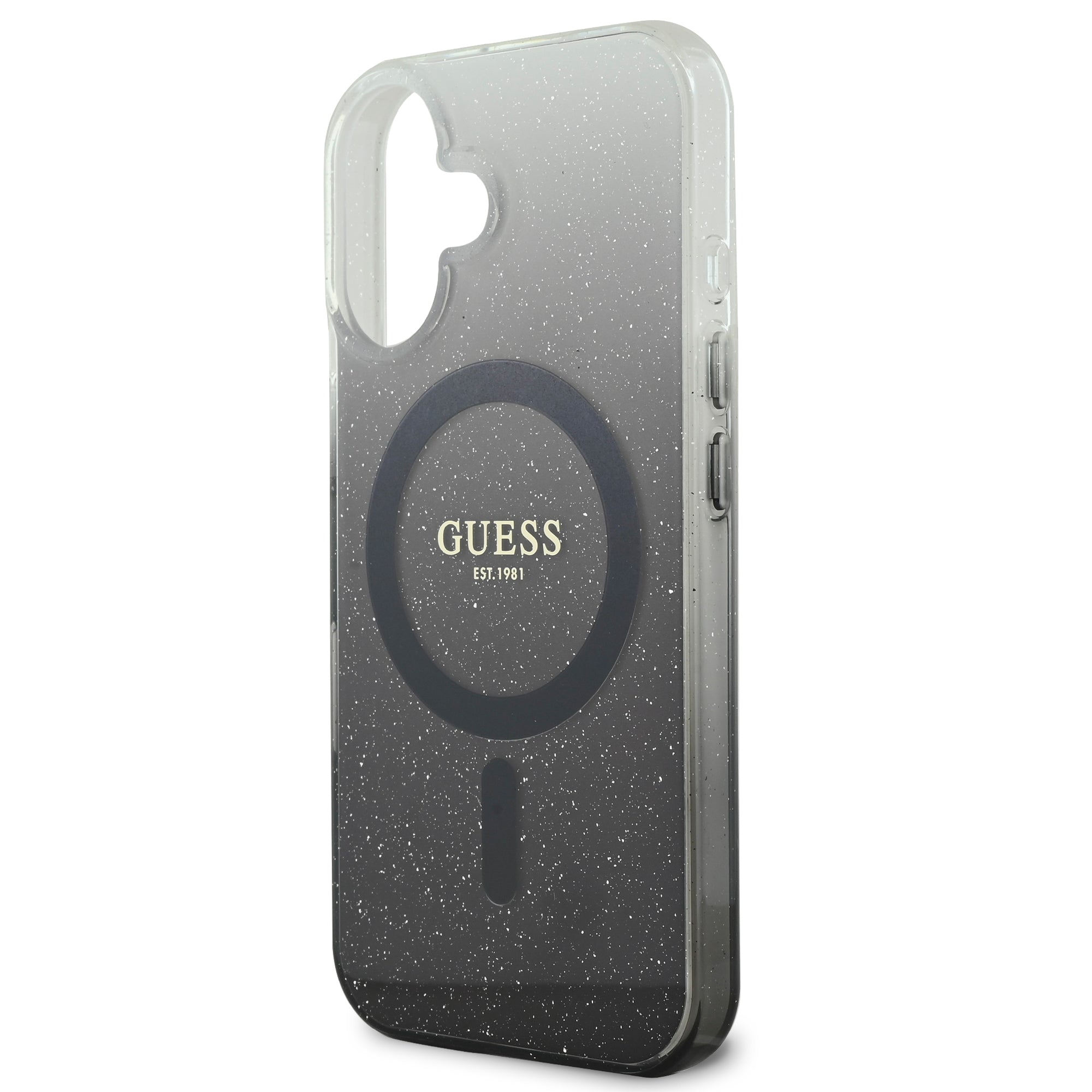 Guess Magsafe “Glitter Gradient” Hard Case Θήκη προστασίας από σκληρό πλαστικό – iPhone 16 (Μαύρο – GUHMP16SHGRCELK)