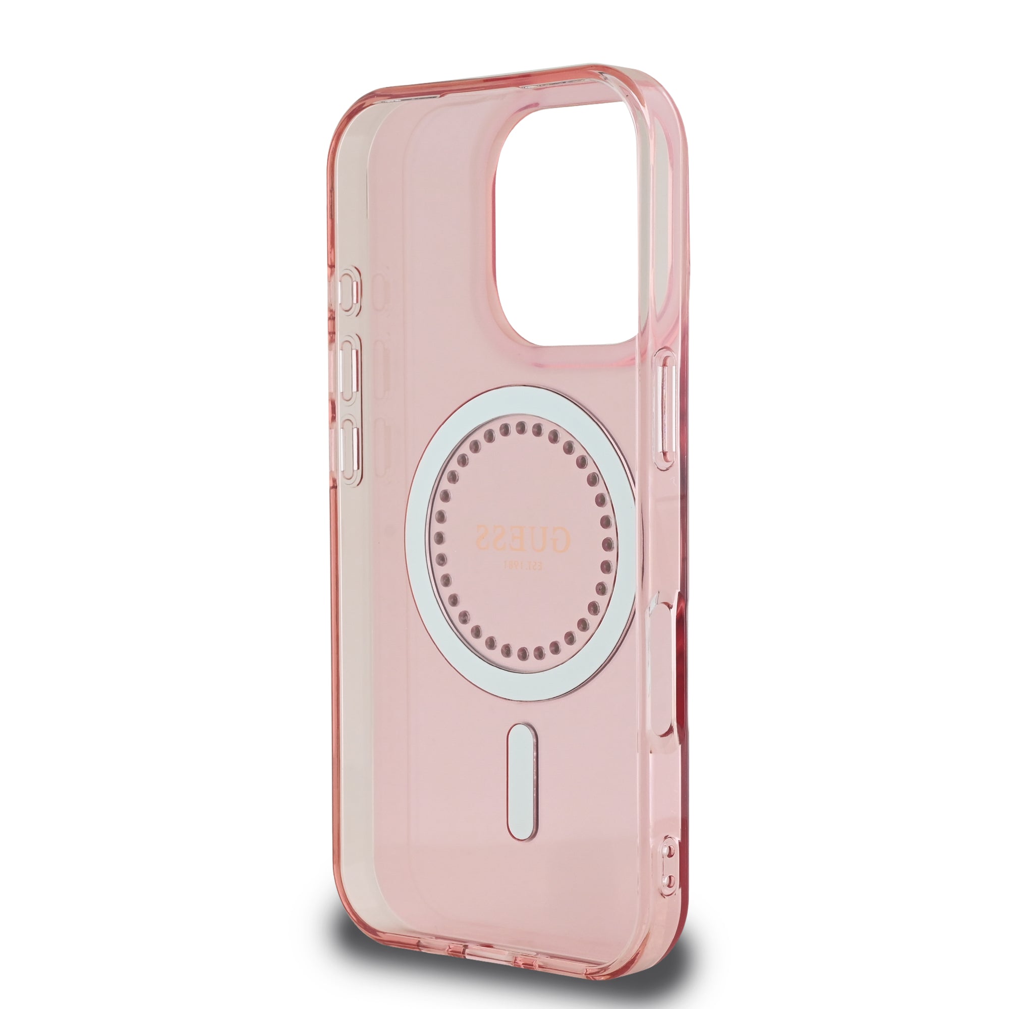 Guess Magsafe “Rhinestones” Hard Case Θήκη προστασίας από σκληρό πλαστικό – iPhone 16 Pro Max (Ροζ – GUHMP16XPFTDTEP)