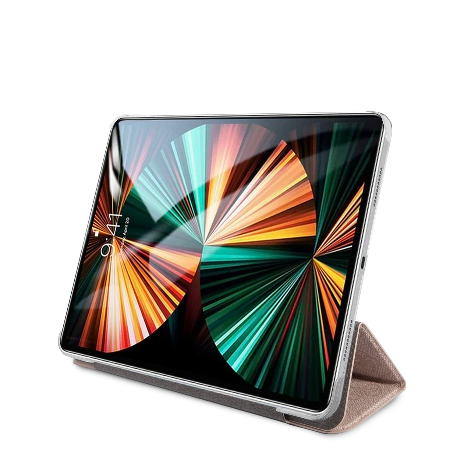 Guess 4G Logo Saffiano Collection Book Cover Θήκη κατάλληλη για Apple iPad Pro 2021 11" (Pink - GUIC11G4GFPI)