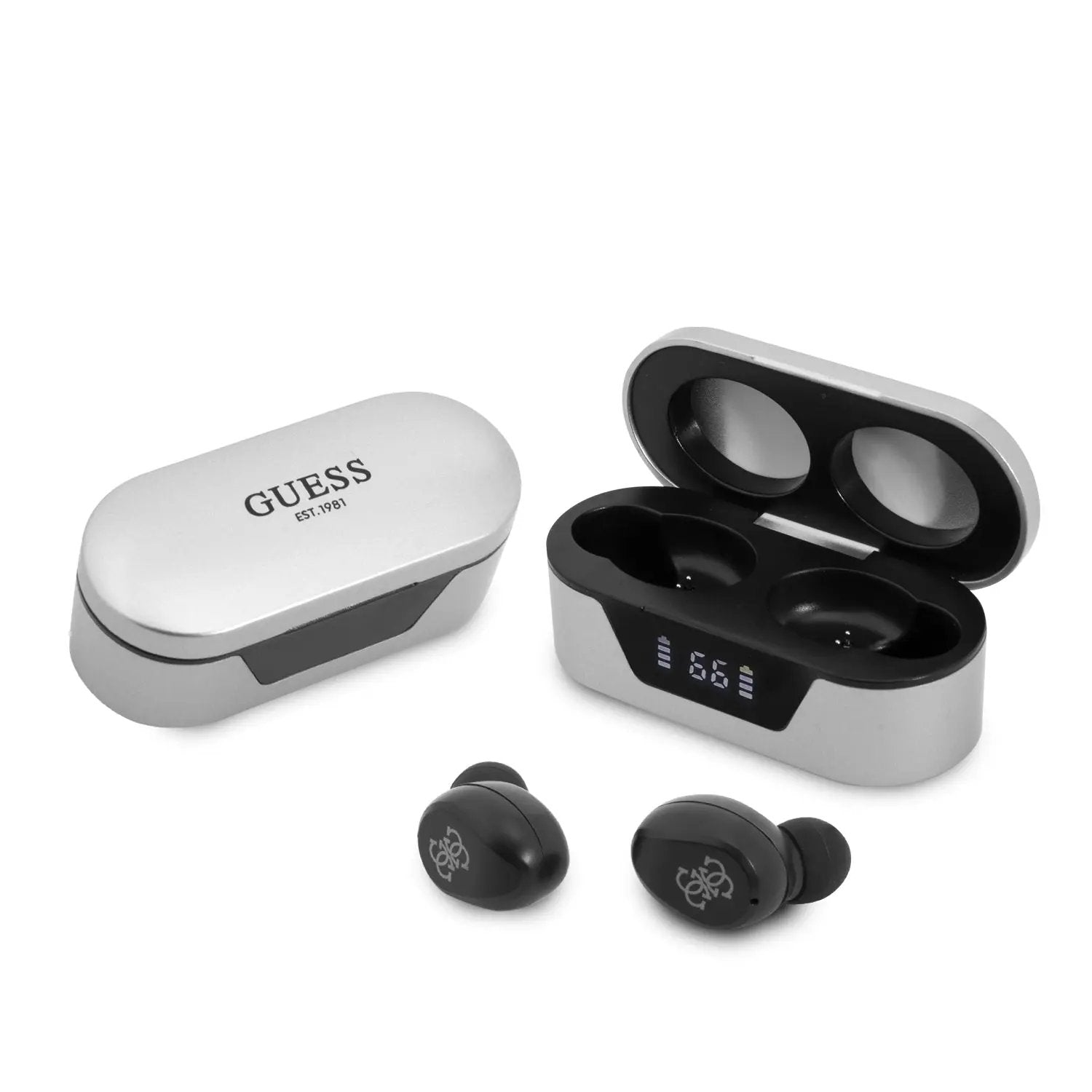 Guess Bluetooth Stereo Headset 5.0 True Wireless Ασύρματα Ακουστικά & θήκη φόρτισης (Silver για GUTWST31EG) – PhoneBazaar