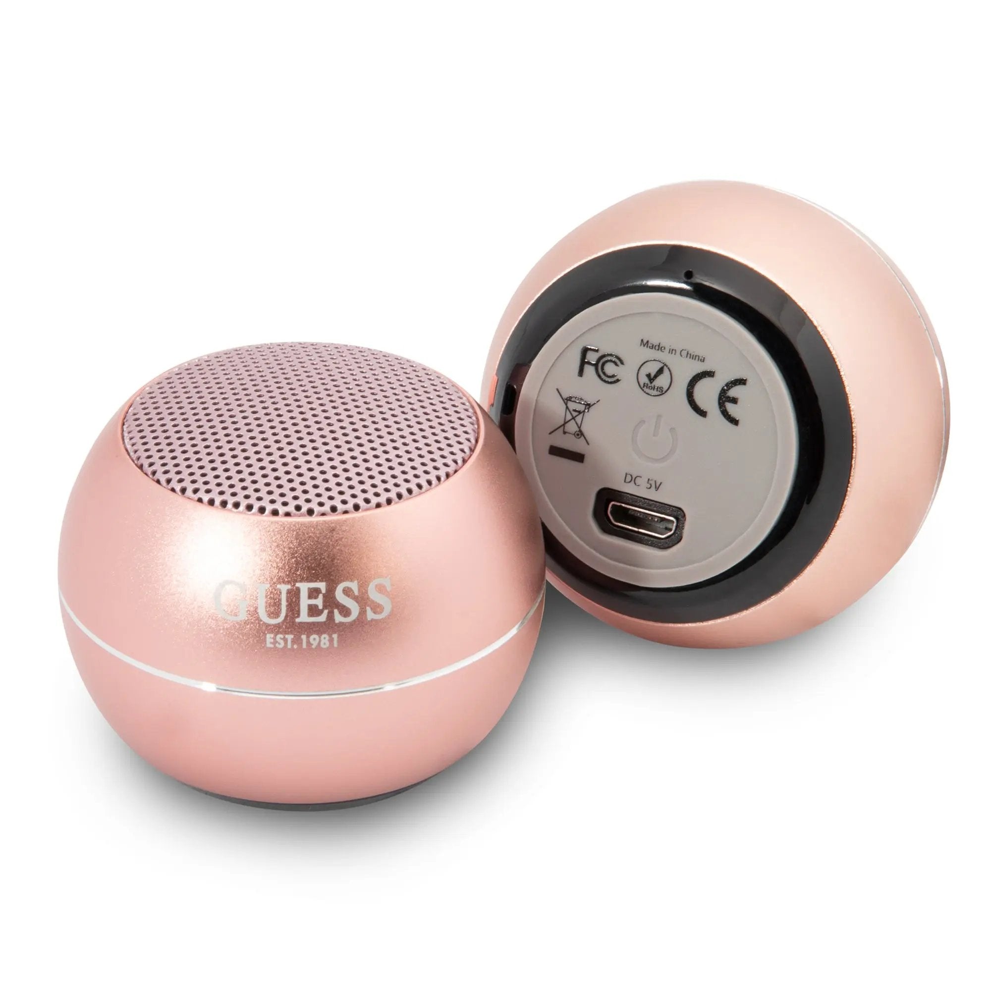 Guess Mini Φορητό Αλουμινένιο Ηχείο Bluetooth 3W με 4 ώρες αυτονομία (ροζ) – PhoneBazaar