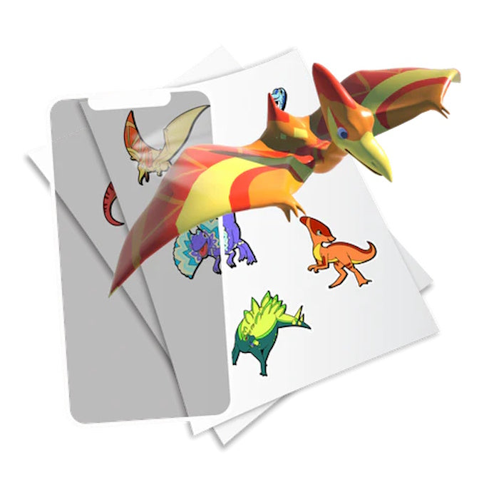 HoloToyz - Jurassic Dinos Augmented Reality Αυτοκόλλητα Επαυξημένης πραγματικότητας που ζωντανεύουν σε κινούμενα σχέδια