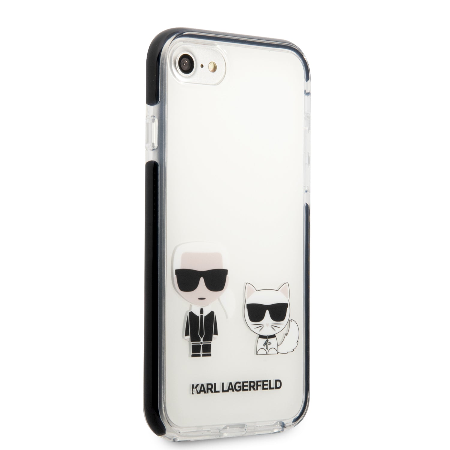 Karl Lagerfeld Ikonik Case “Karl & Choupette” Θήκη προστασίας από σκληρό πλαστικό – iPhone 7/8/SE (Λευκό – KLHCI8TPEKCW)