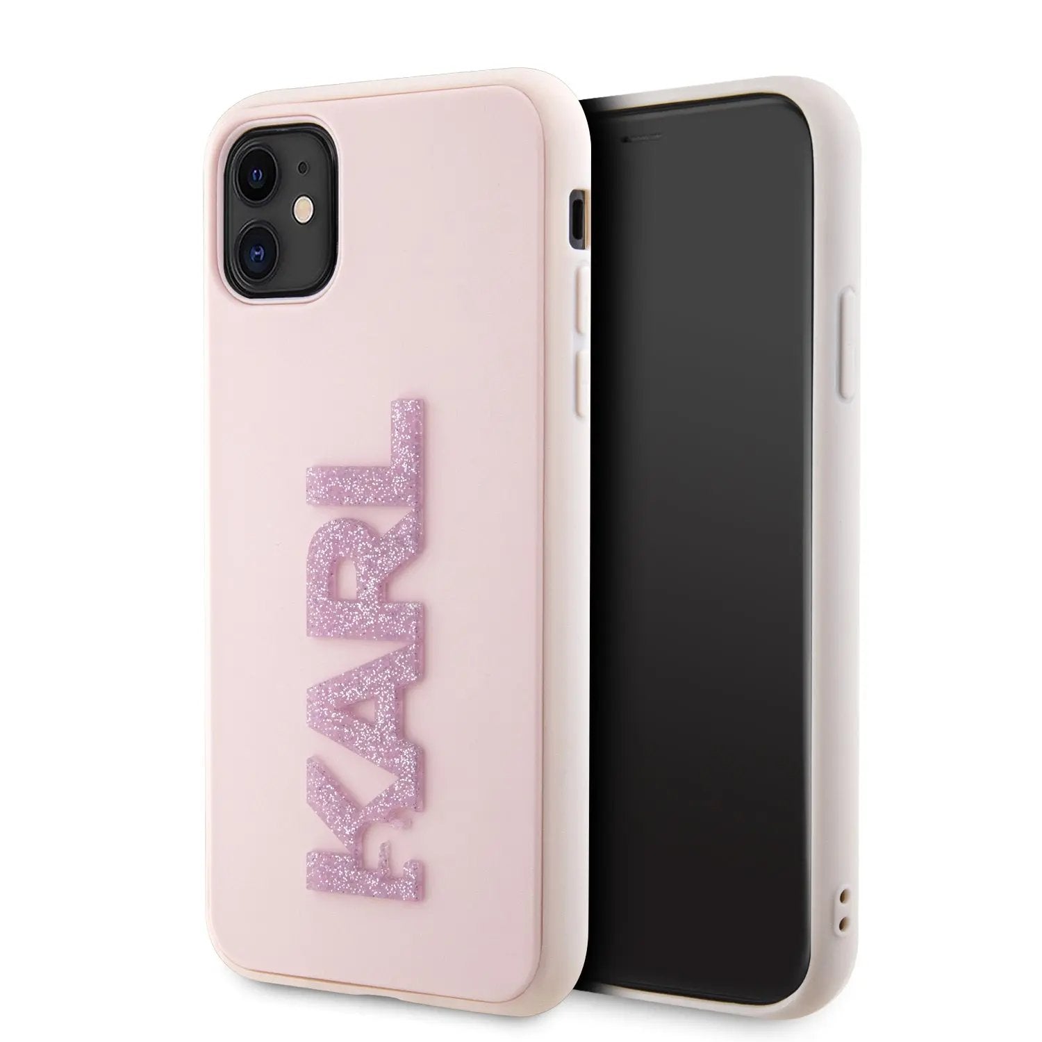 Karl Lagerfeld “karl 3d Logo Glitter Cover” Hard Case Θήκη Προστασίας Απο Σιλικόνη – Iphone 11 (glitter / Pink – Klhcn613dmbkcp) – PhoneBazaar