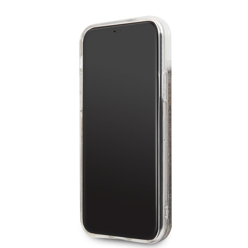 Karl Lagerfeld "Karl Logo Glitter Cover" Hard Case Θήκη προστασίας από σιλικόνη – iPhone 11 (Clear Glitter / Black / Gold)