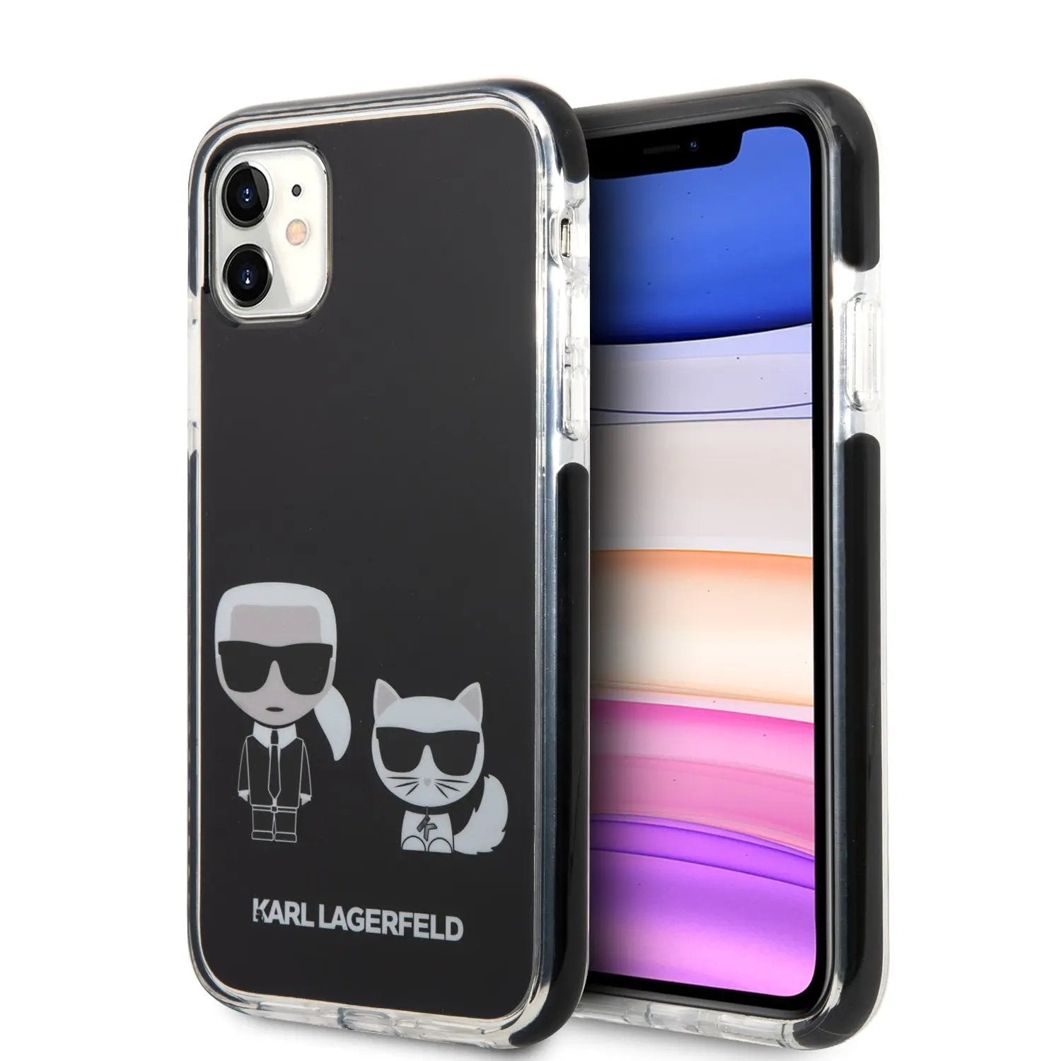 Karl Lagerfeld Ikonik Case “karl & Choupette” Θήκη Προστασίας Απο Σκληρο Πλαστικο – Iphone 11 (μαυρο – Klhcn61tpekck) – PhoneBazaar