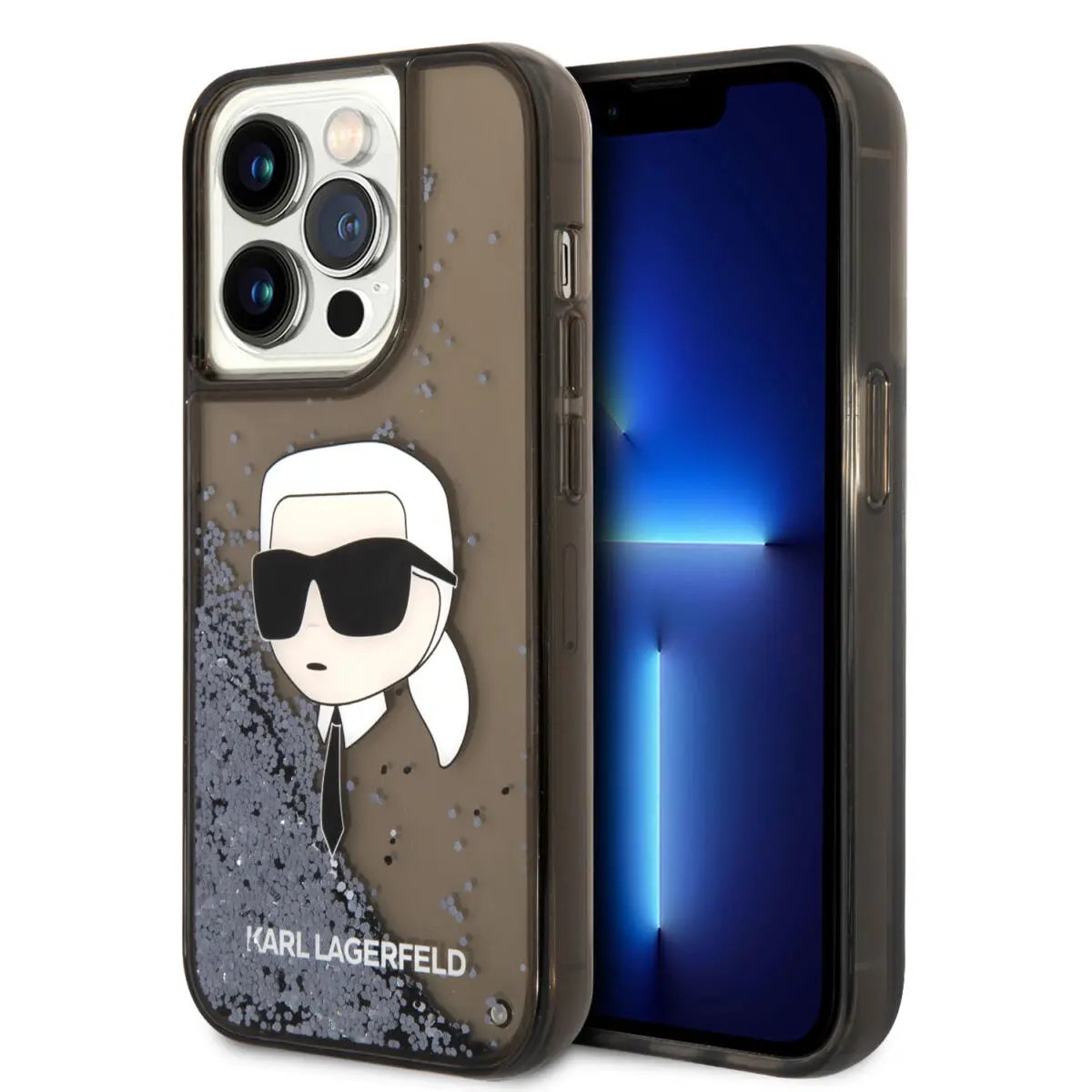 Karl Lagerfeld Ikonik Case Karl's Head Θήκη Προστασίας Απο Σκληρο Πλαστικο – Iphone 14 Pro Max (clear Black/glitter) – PhoneBazaar