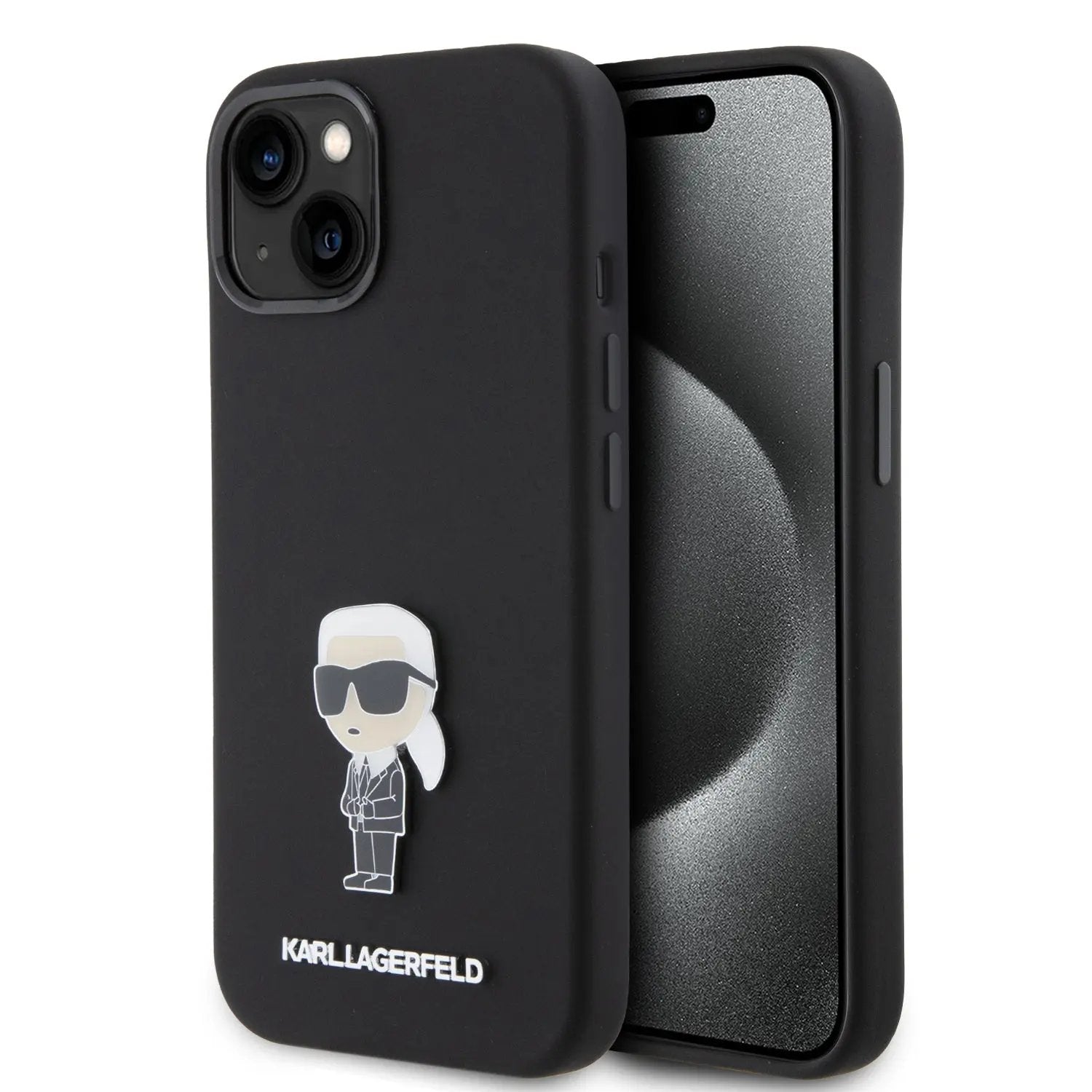 Karl Lagerfeld Ikonik Metal Pin Hard Case Θήκη Προστασίας Απο Σιλικόνη – Iphone 15 (black – Klhcp15ssmhknpk) – PhoneBazaar