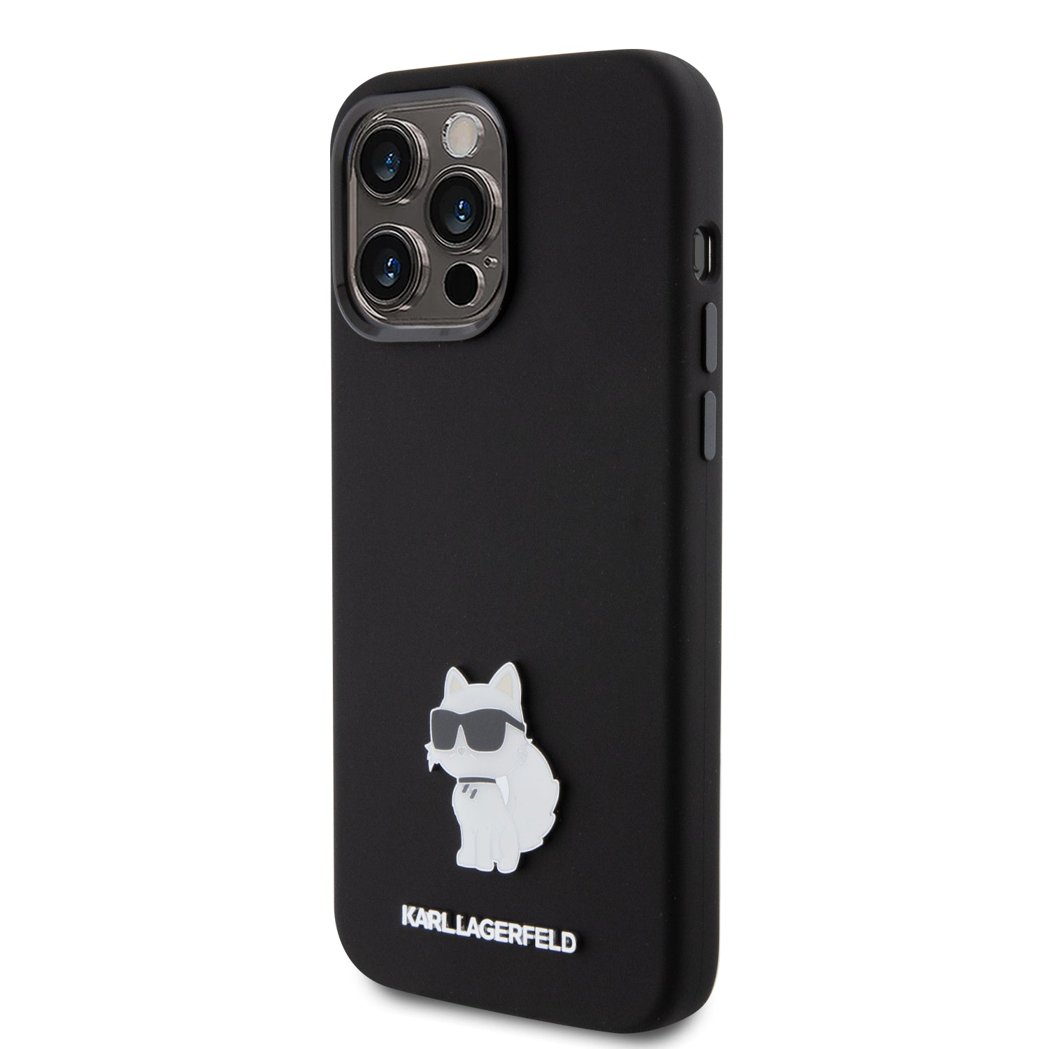 Karl Lagerfeld Choupette Metal Pin Hard Case Θήκη προστασίας από σιλικόνη  – iPhone 15 Pro Max (Black – KLHCP15XSMHCNPK)
