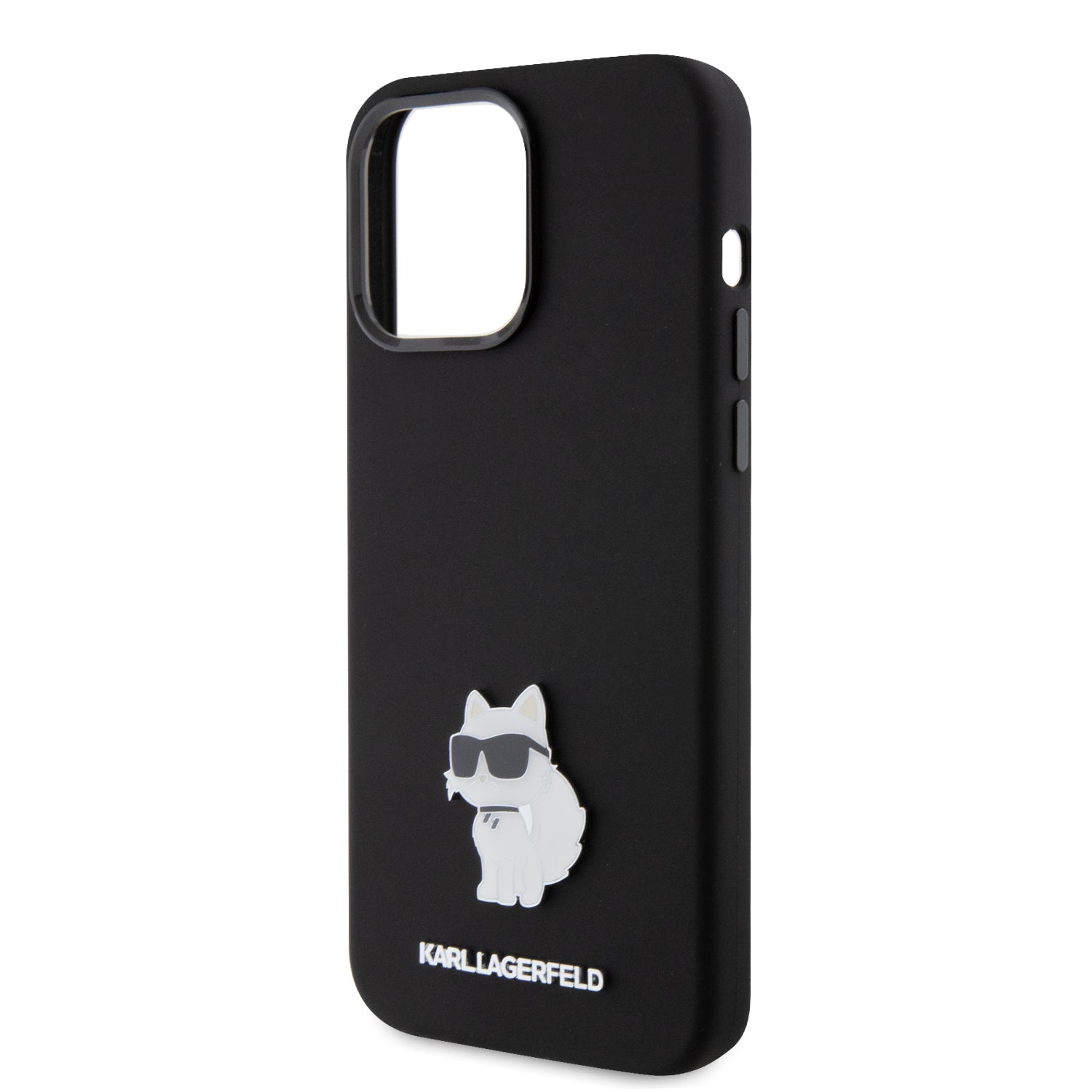 Karl Lagerfeld Choupette Metal Pin Hard Case Θήκη προστασίας από σιλικόνη  – iPhone 15 Pro Max (Black – KLHCP15XSMHCNPK)