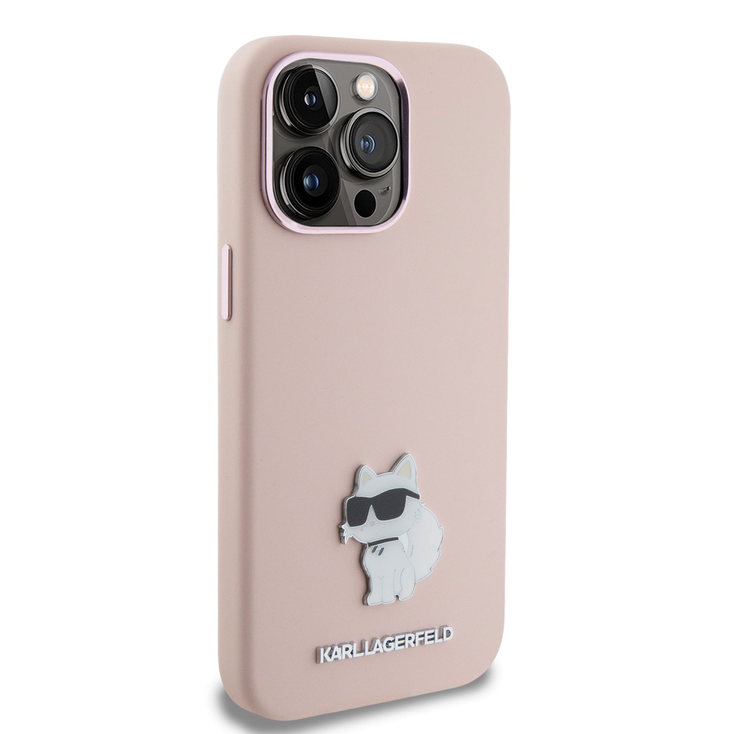 Karl Lagerfeld Choupette Metal Pin Hard Case Θήκη προστασίας από σιλικόνη  – iPhone 15 Pro Max (Pink – KLHCP15XSMHCNPP)