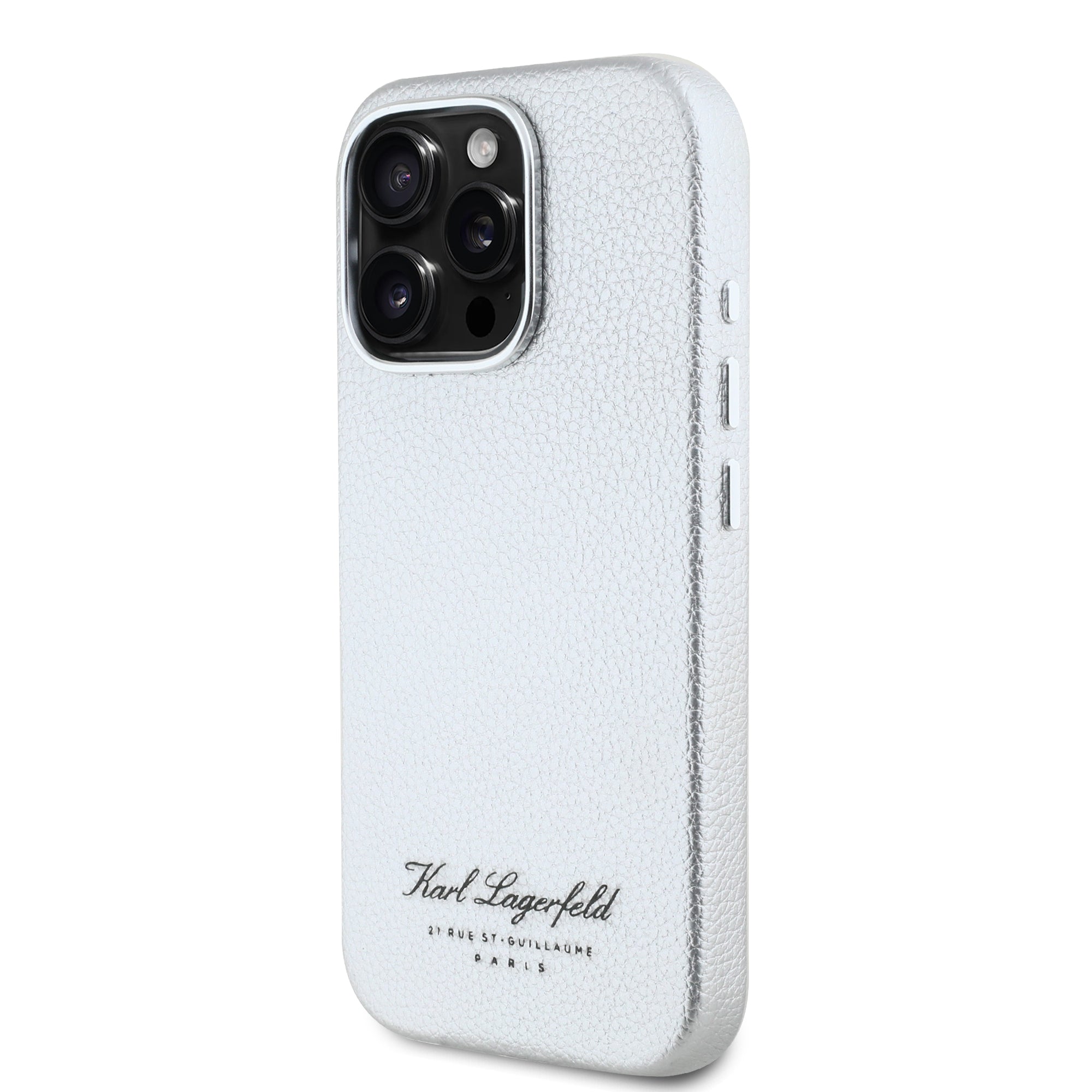 Karl Lagerfeld “Rue St.Guillaume Logo Collection” Θήκη προστασίας από σιλικόνη – iPhone 16 Pro (Γκρι – KLHCP16LPGWCMKHK)