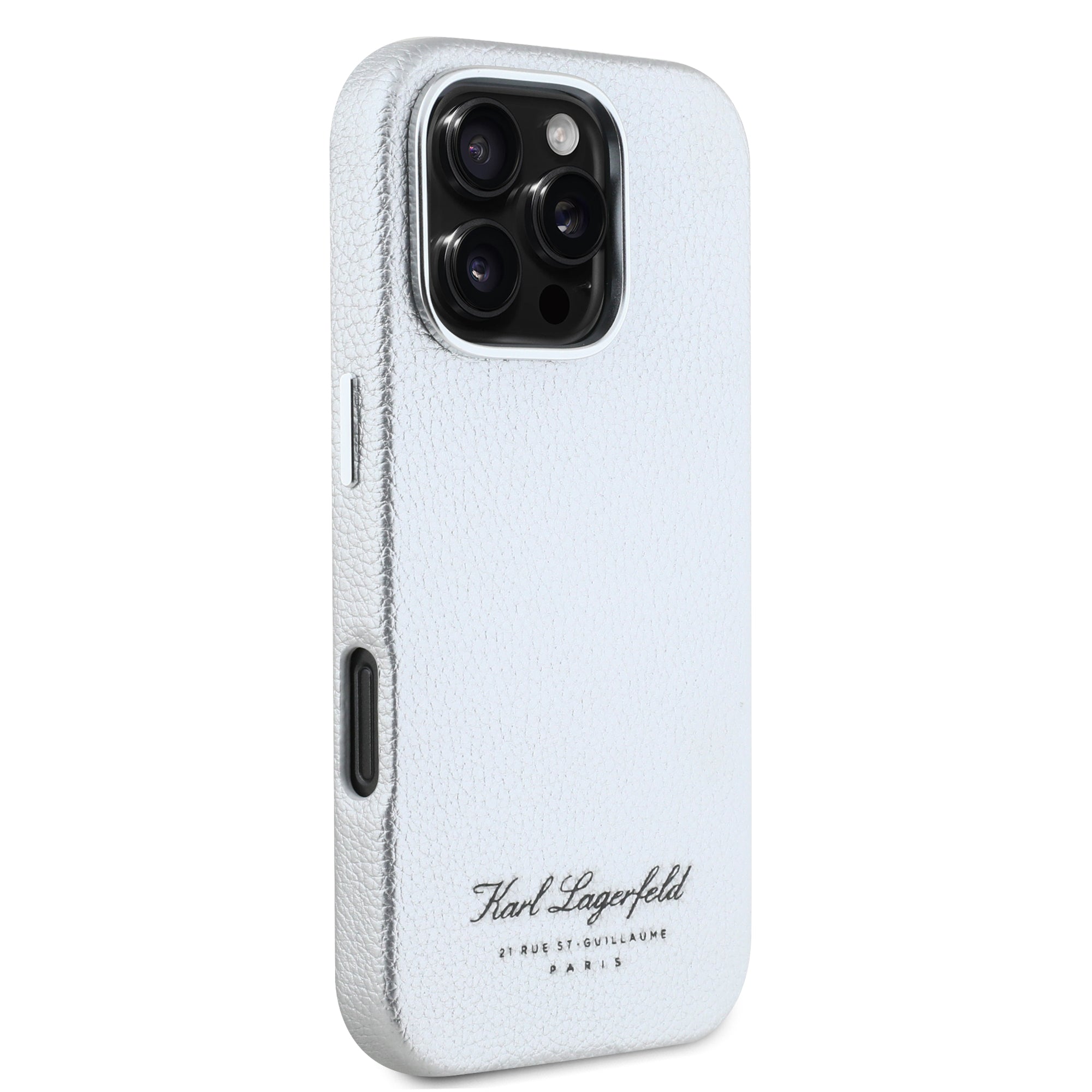 Karl Lagerfeld “Rue St.Guillaume Logo Collection” Θήκη προστασίας από σιλικόνη – iPhone 16 Pro (Γκρι – KLHCP16LPGWCMKHK)