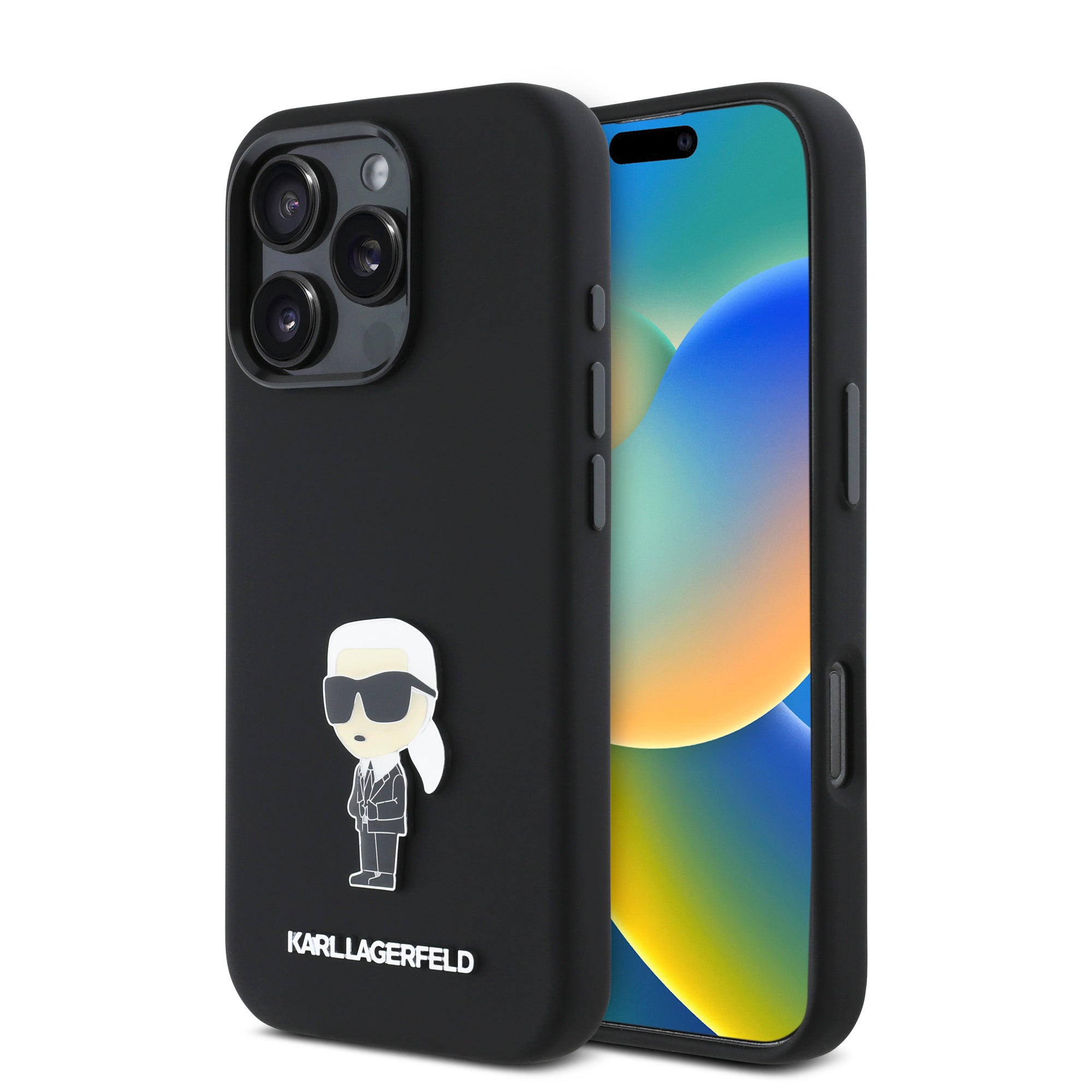 Karl Lagerfeld Ikonik Metal Pin Hard Case Θήκη Προστασίας Απο Σιλικόνη – Iphone 16 Pro (μαυρο – Klhcp16lsmhknpk) – PhoneBazaar