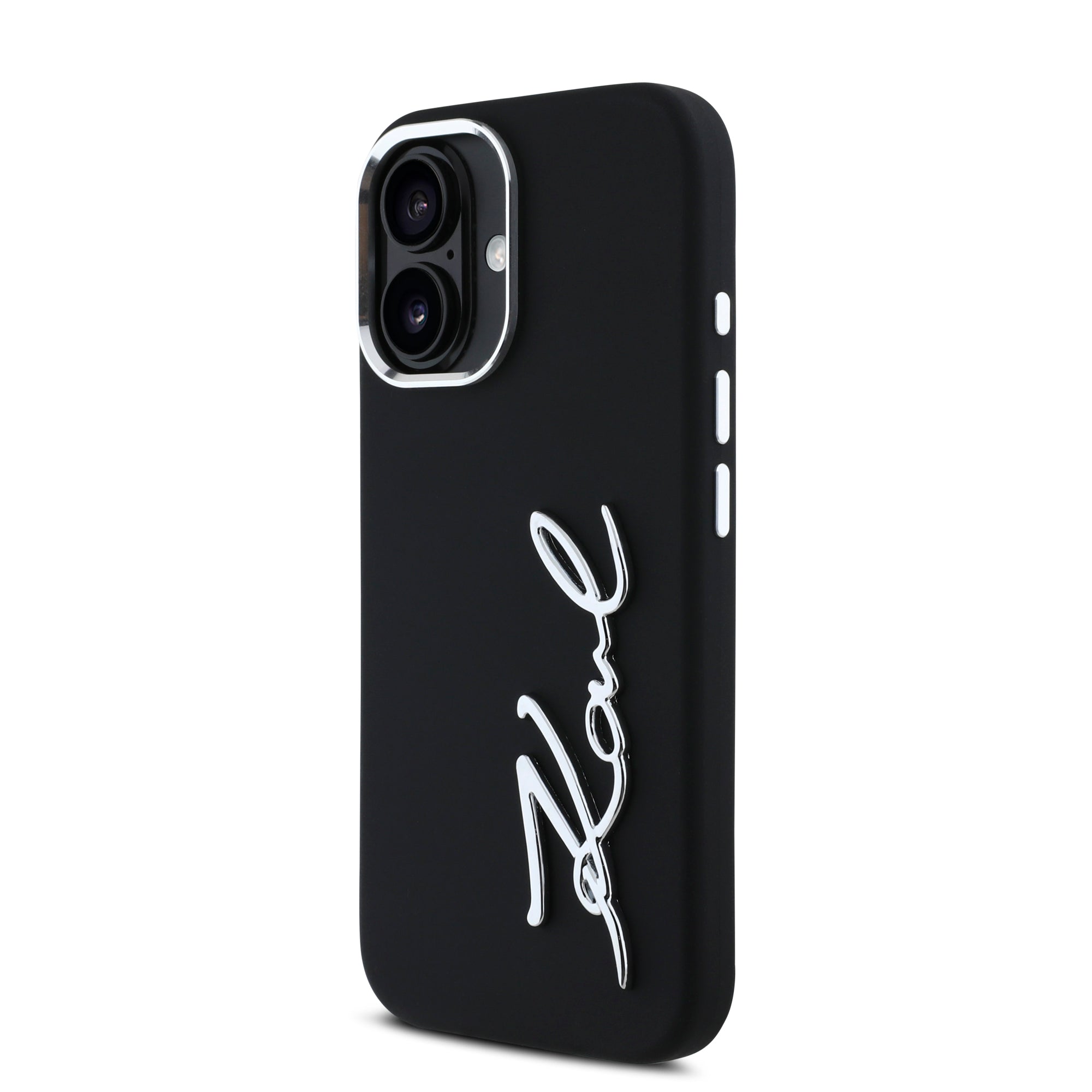 Karl Lagerfeld “Signature Metal Logo Collection” Hard Case Θήκη προστασίας από σιλικόνη – iPhone 16 (Μαύρο – KLHCP16SSCMSMVK)