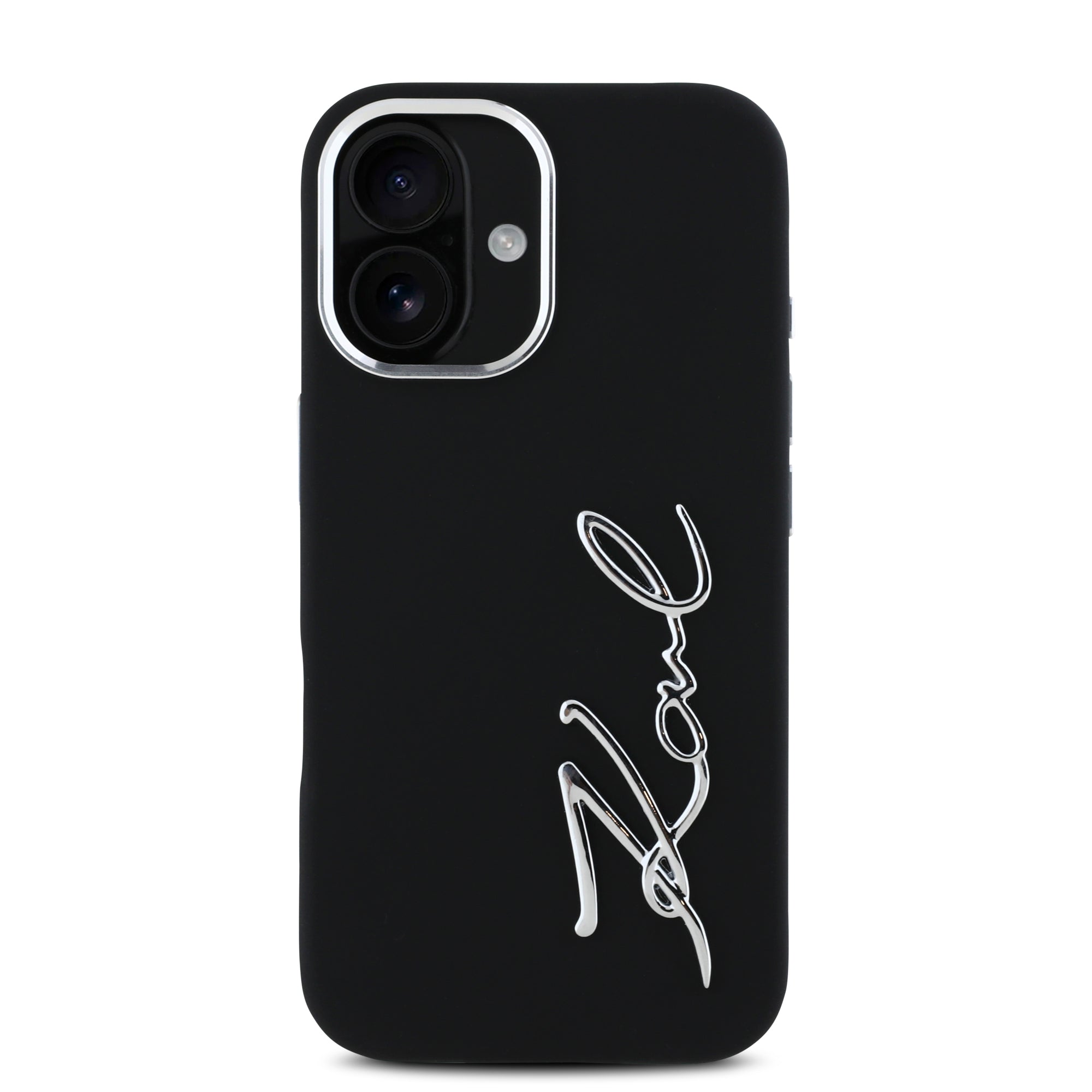 Karl Lagerfeld “Signature Metal Logo Collection” Hard Case Θήκη προστασίας από σιλικόνη – iPhone 16 (Μαύρο – KLHCP16SSCMSMVK)