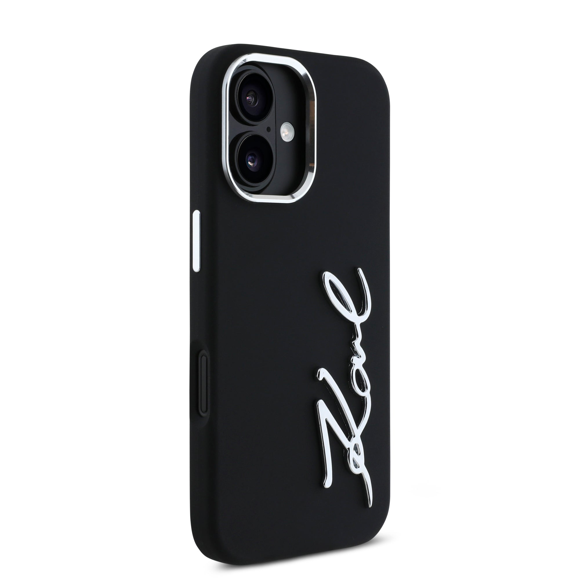 Karl Lagerfeld “Signature Metal Logo Collection” Hard Case Θήκη προστασίας από σιλικόνη – iPhone 16 (Μαύρο – KLHCP16SSCMSMVK)