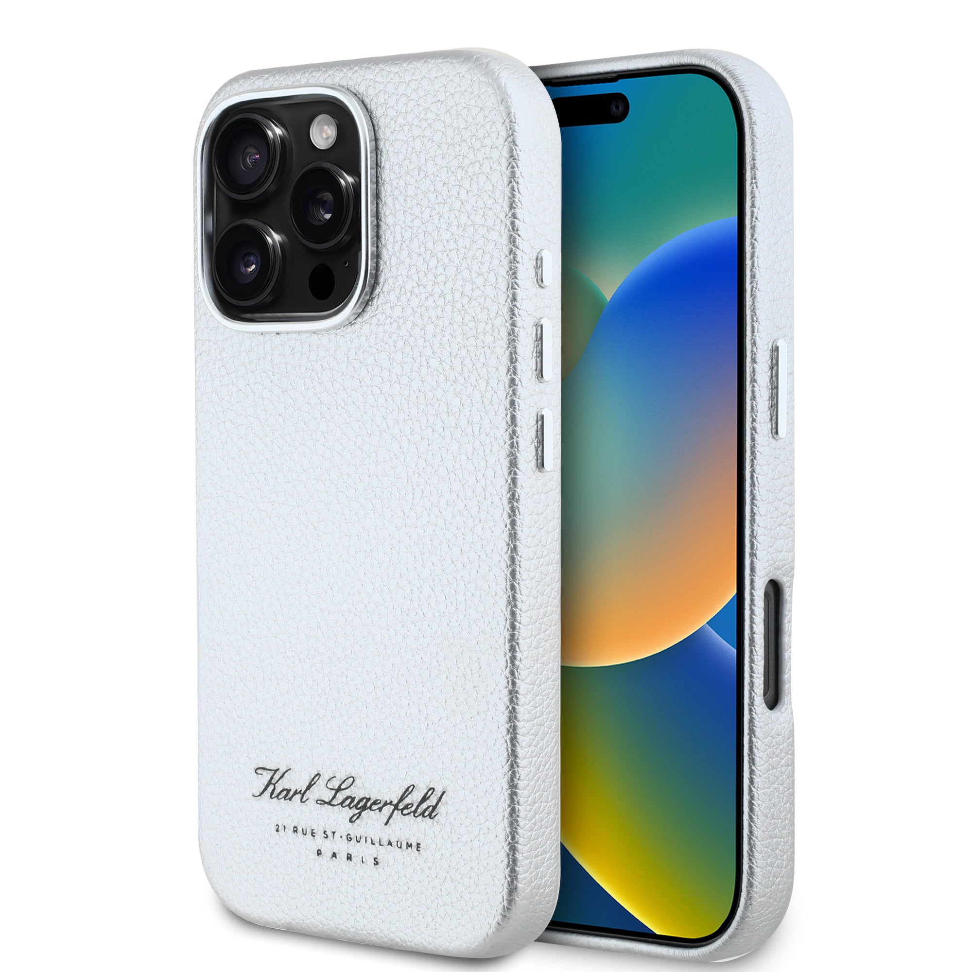 Karl Lagerfeld “Rue St.Guillaume Logo Collection” Θήκη προστασίας από σιλικόνη – iPhone 16 Pro Max (Γκρι – KLHCP16XPGWCMKHK) – PhoneBazaar