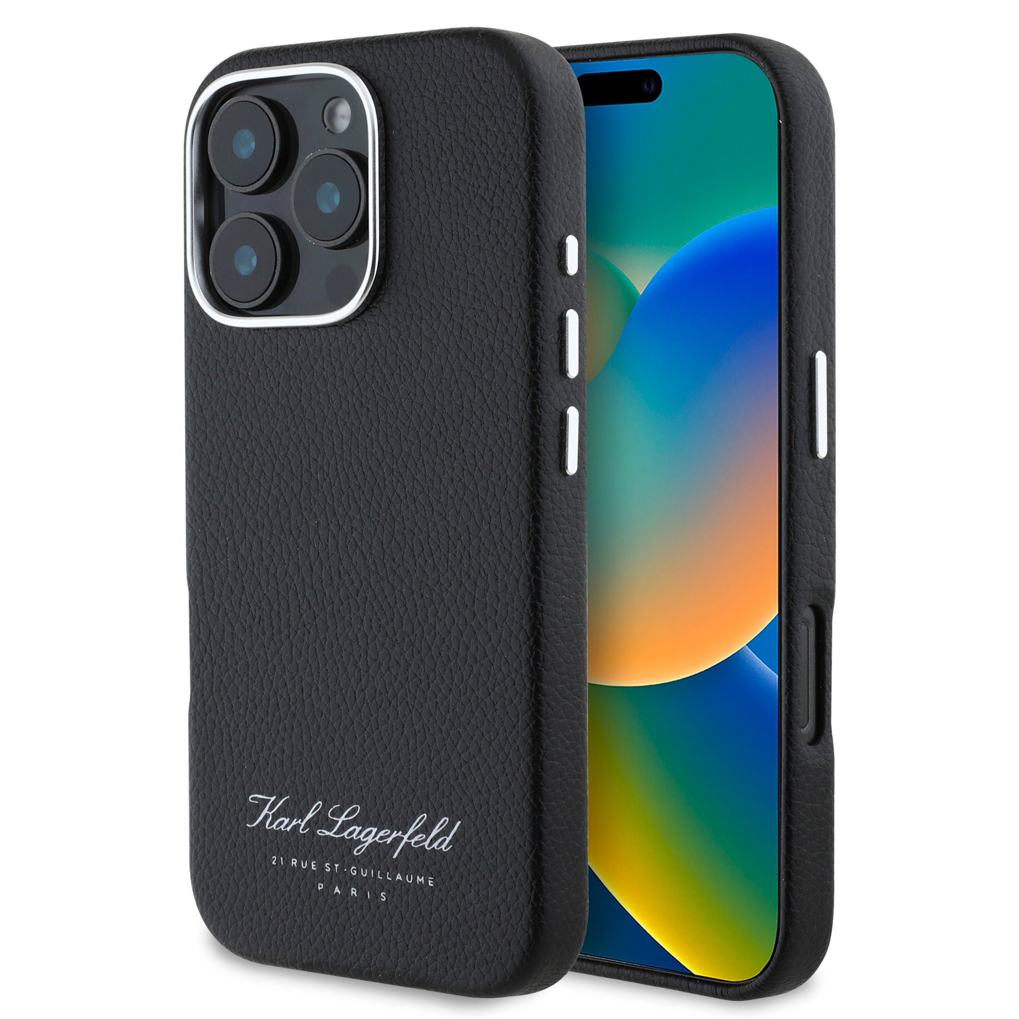Karl Lagerfeld “Rue St.Guillaume Logo Collection” Θήκη προστασίας από σιλικόνη – iPhone 16 Pro Max (Μαύρο – KLHCP16XPGWCMKHK) – PhoneBazaar