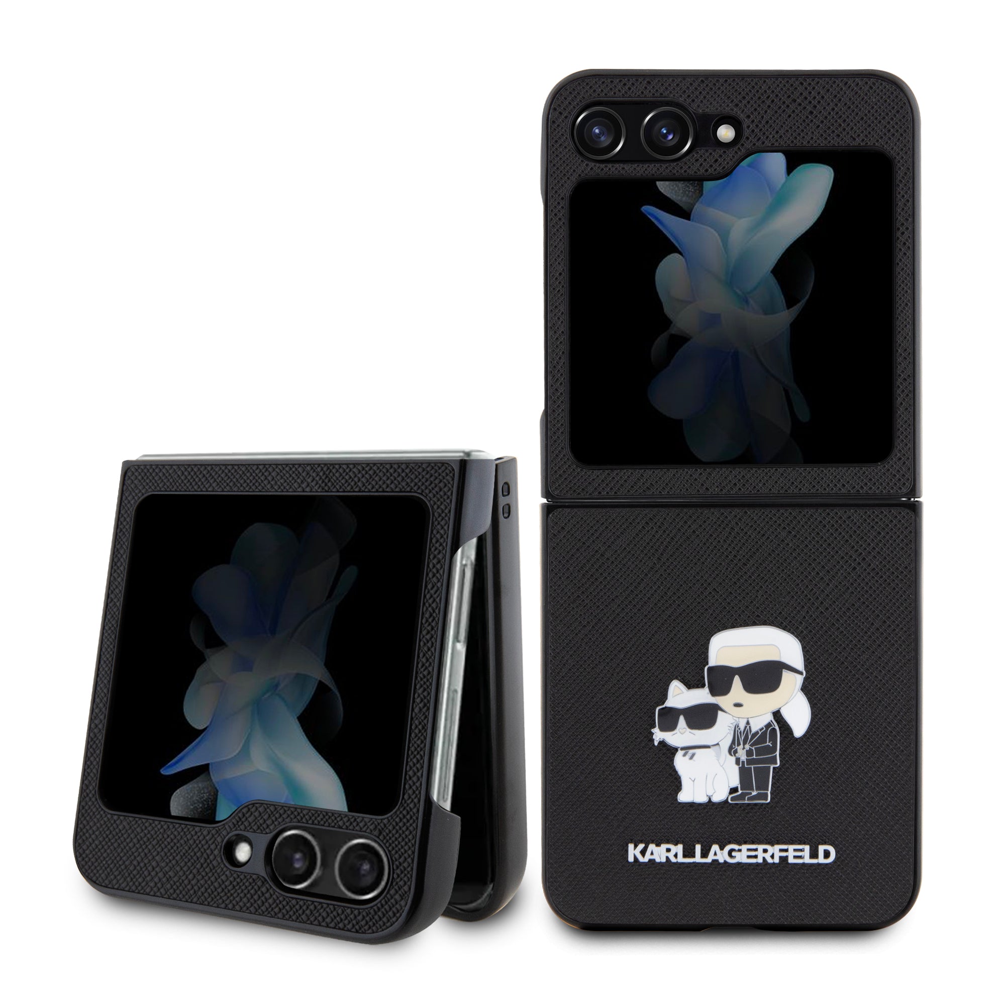 Karl Lagerfeld Karl + Choupette Metal Pin Saffiano Case Θήκη προστασίας από δερματίνη – Galaxy Z Flip 5 (Black – KLHCZF5SAKCNPK) – PhoneBazaar