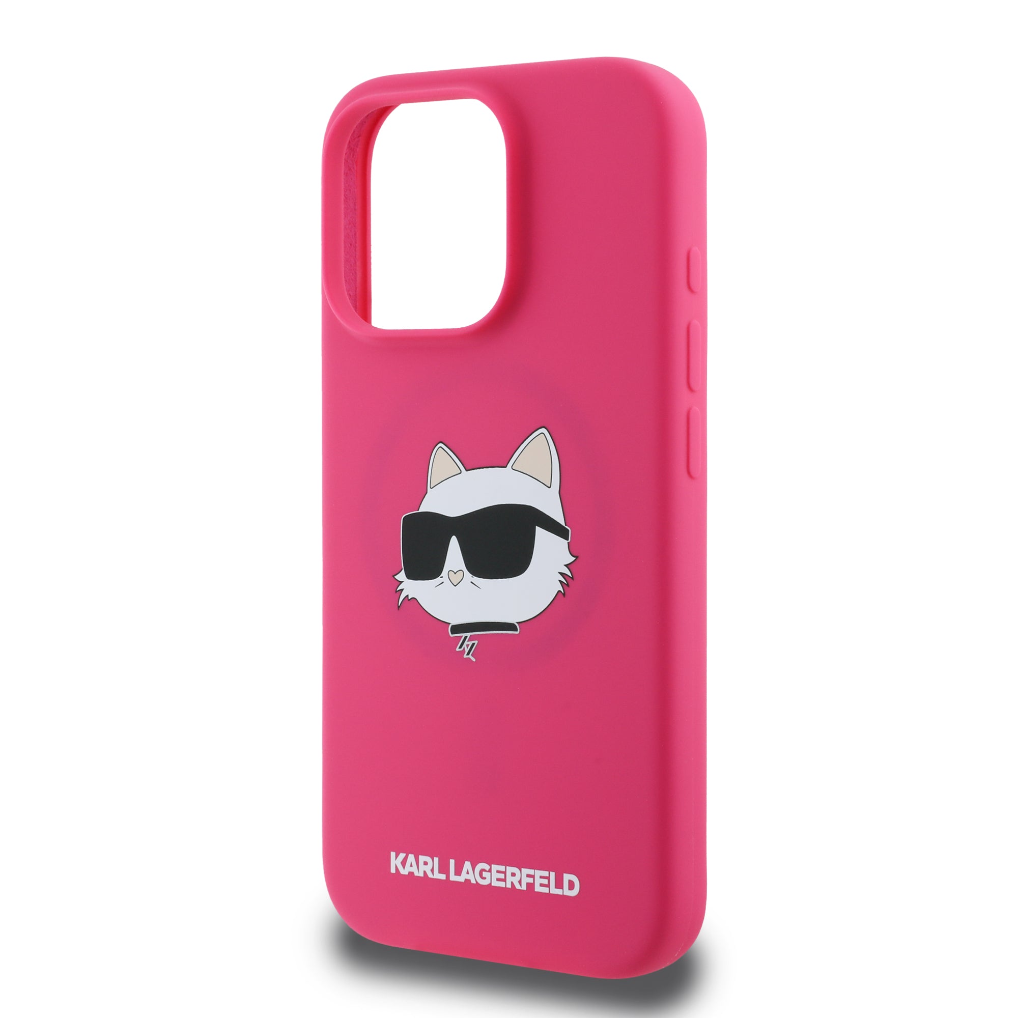 Karl Lagerfeld Magsafe Silicone Case "Choupette's Head" Θήκη προστασίας από σιλικόνη – iPhone 16 Pro Max (Fuchsia – KLHMP16XSCHPPLF)